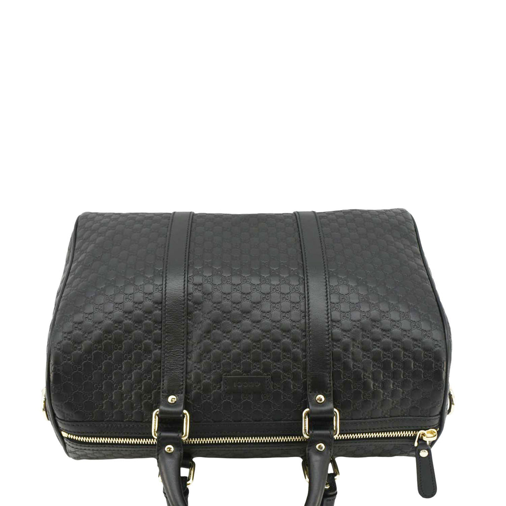 GUCCI  GG Microguccissima Boston Travel Bag Black 449646
