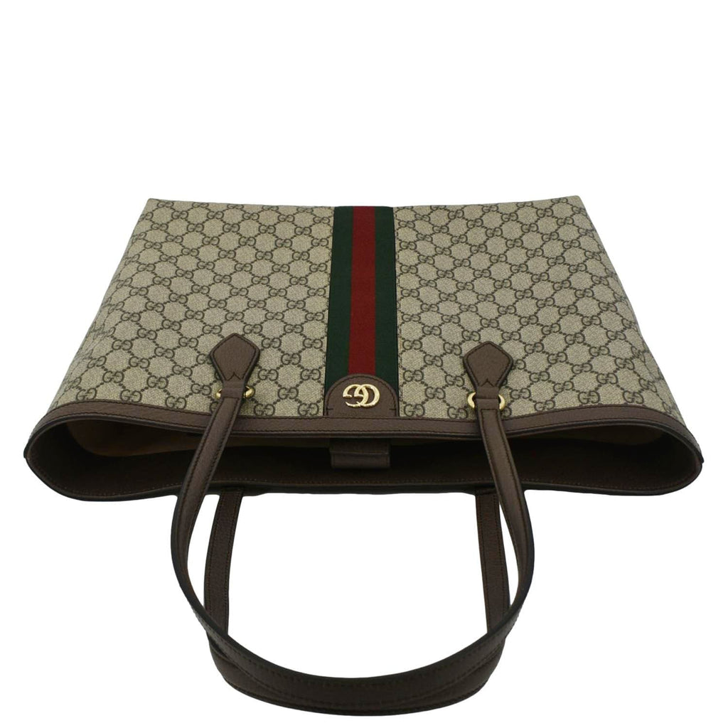 GUCCI Ophidia Medium GG Supreme Canvas Tote Bag Beige 631685