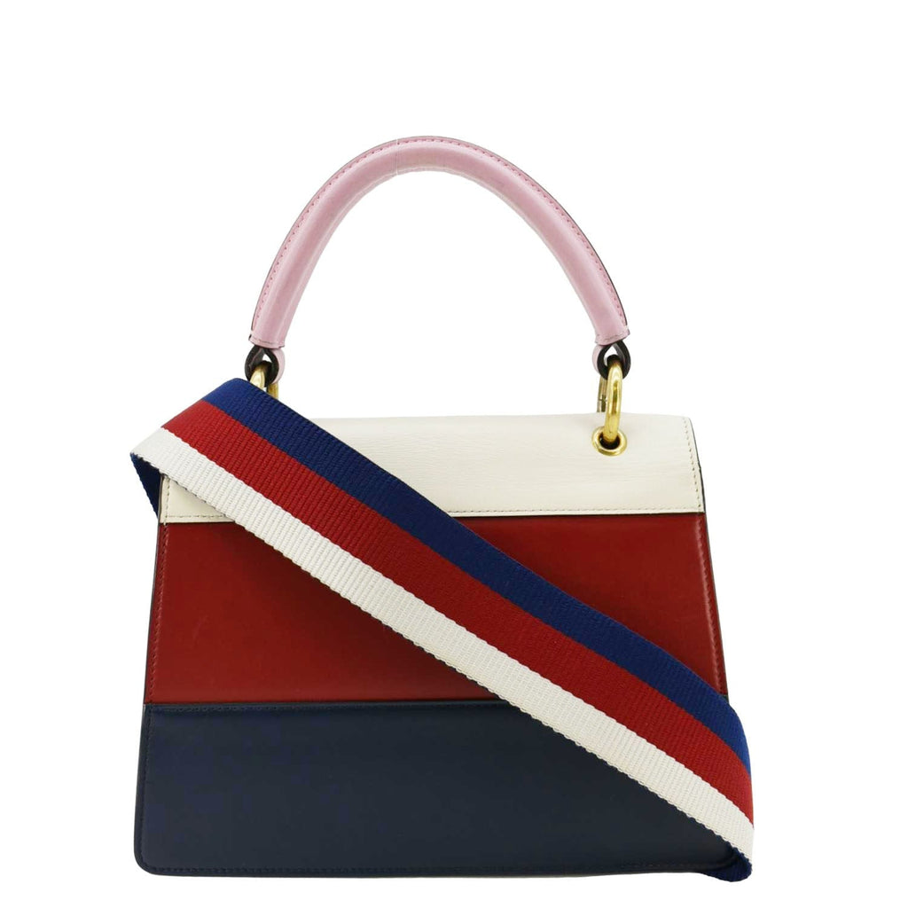 GUCCI Queen Margaret Bee Blind For Love Leather Shoulder Bag Multicolor