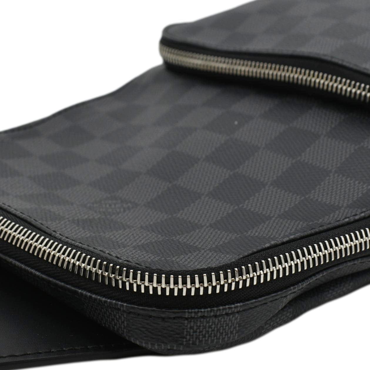 LOUIS VUITTON Avenue Sling Damier Graphite Backpack Bag Black