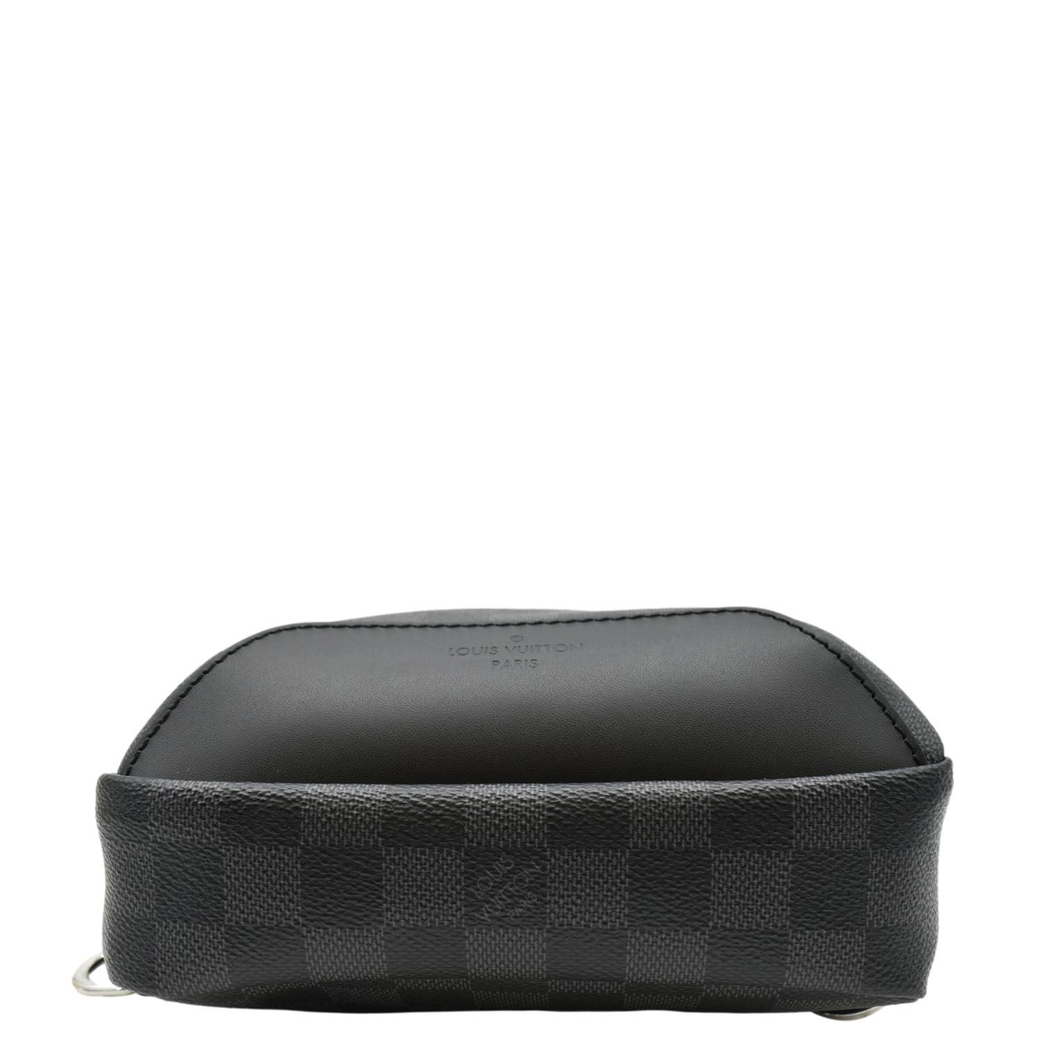 LOUIS VUITTON Avenue Sling Damier Graphite Backpack Bag Black