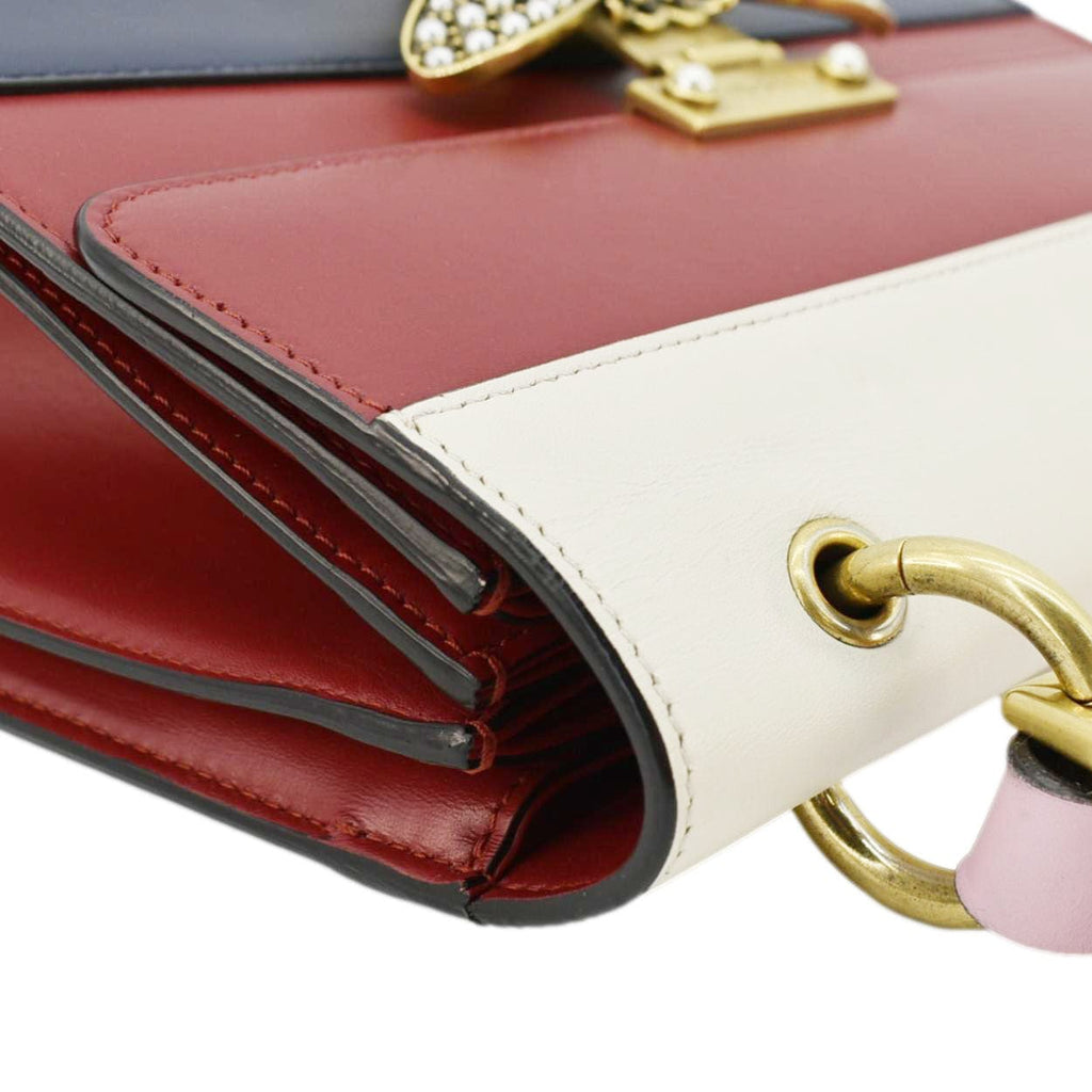 GUCCI Queen Margaret Bee Blind For Love Leather Shoulder Bag Multicolor