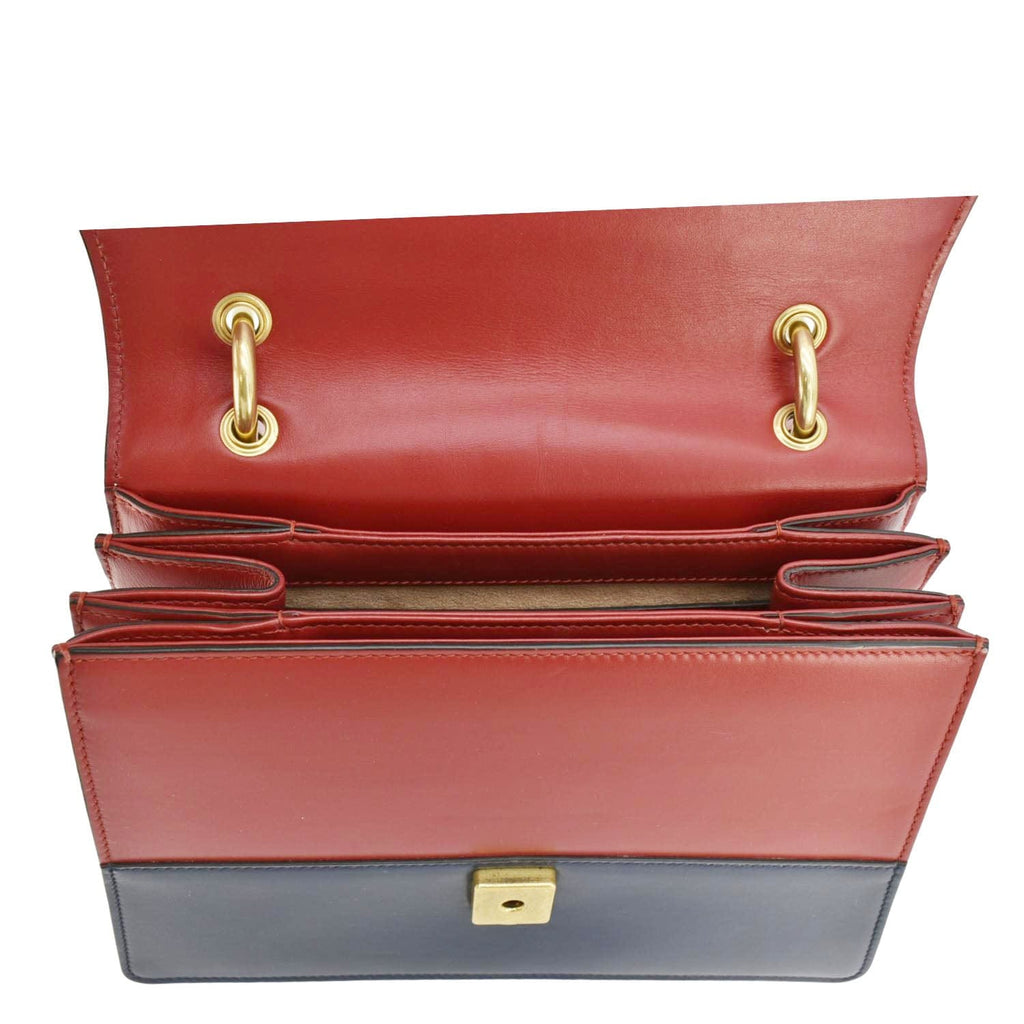 GUCCI Queen Margaret Bee Blind For Love Leather Shoulder Bag Multicolor