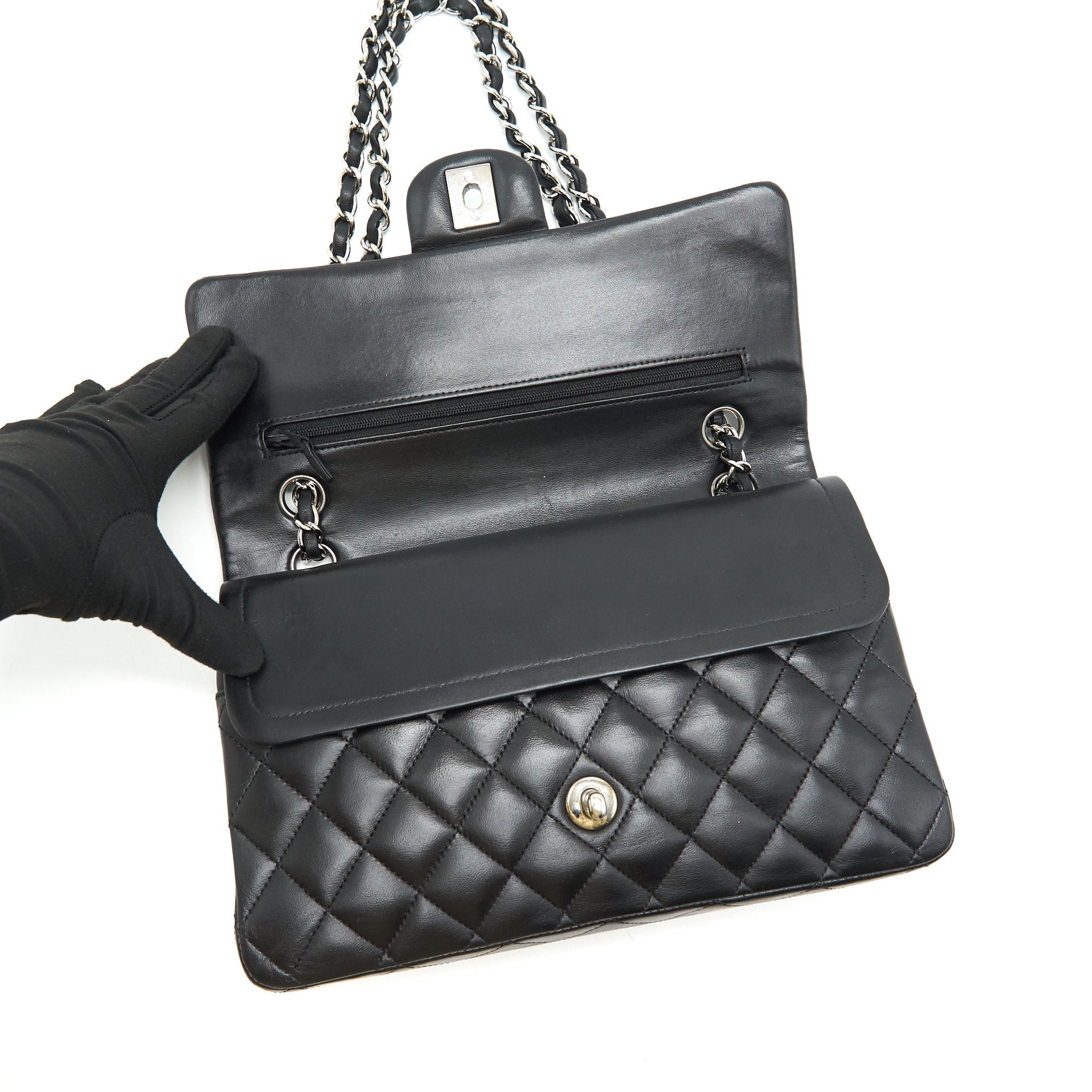 Chanel Classic Double flap Lambskin Black  serial 13