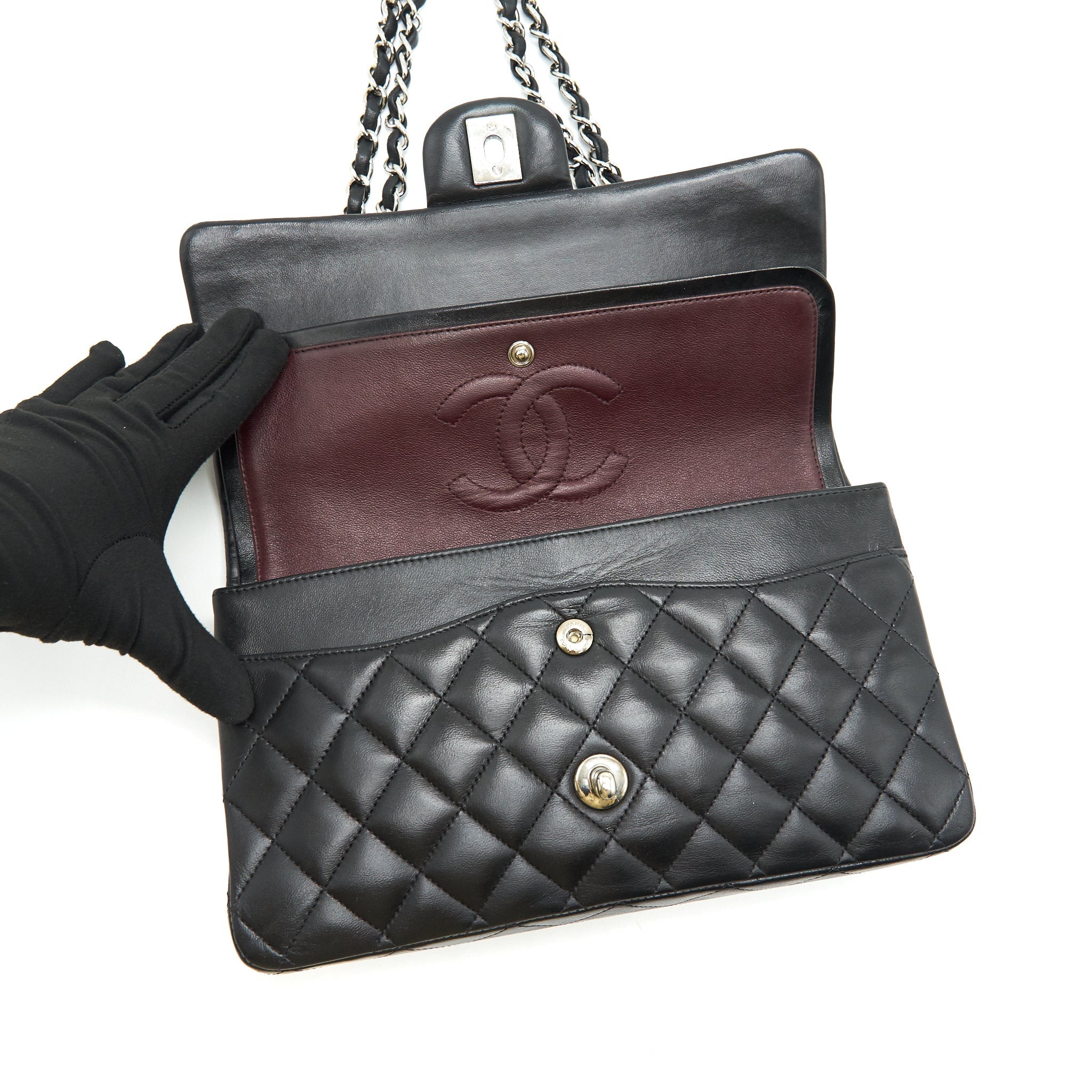 Chanel Classic Double flap Lambskin Black  serial 13