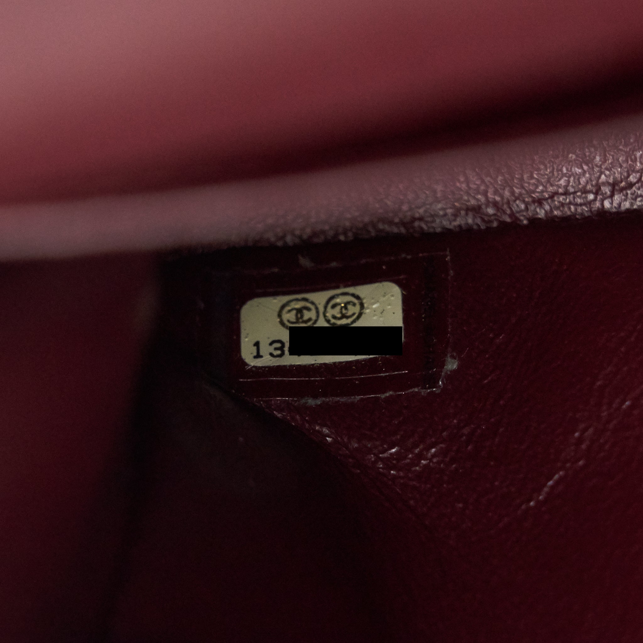 Chanel Classic Double flap Lambskin Black  serial 13