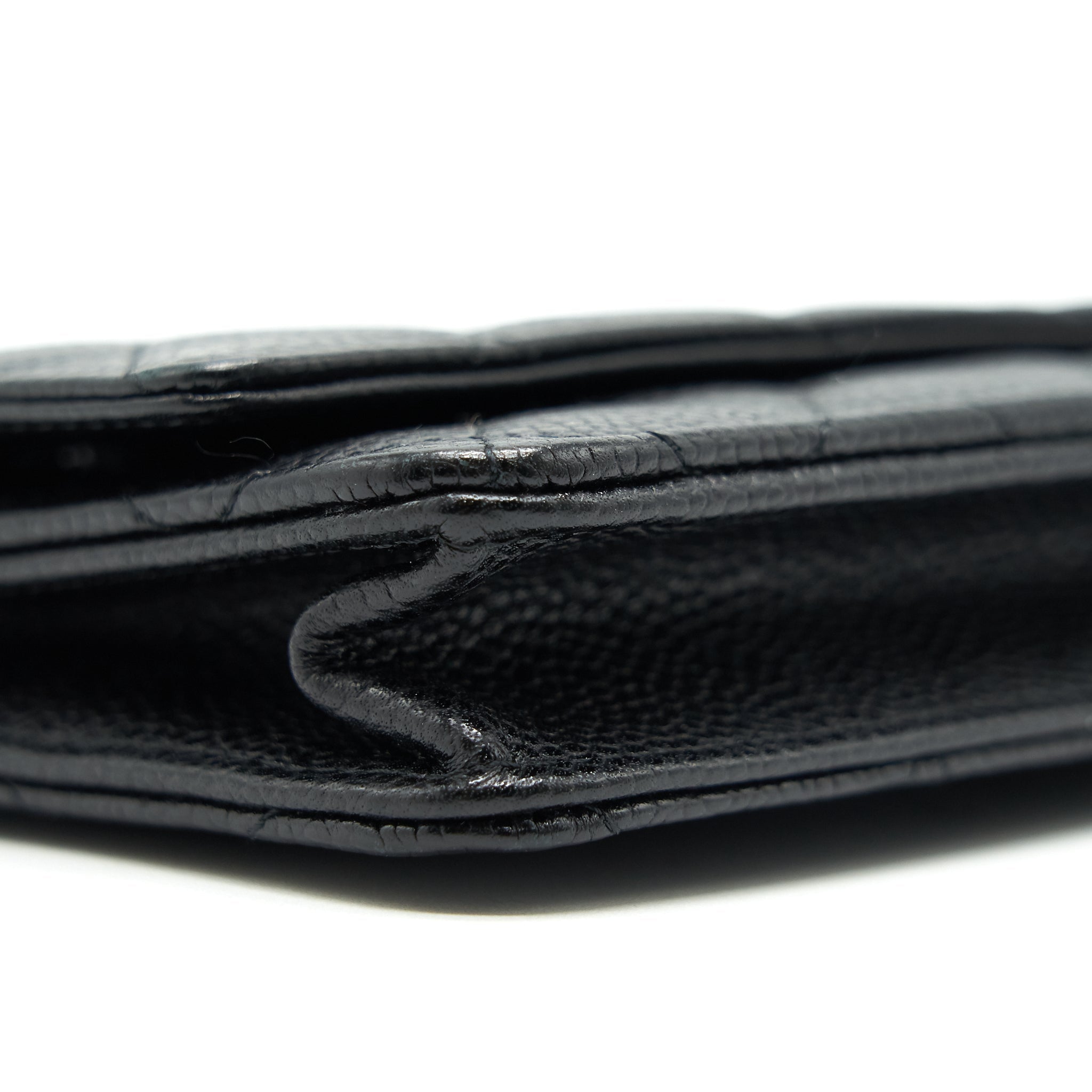 Chanel Caviar Wallet on Chain Black