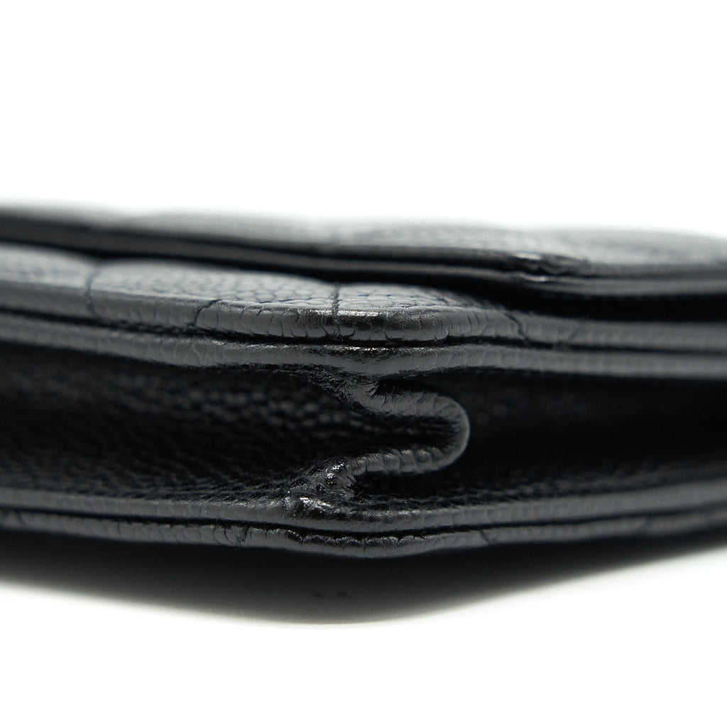 Chanel Caviar Wallet on Chain Black