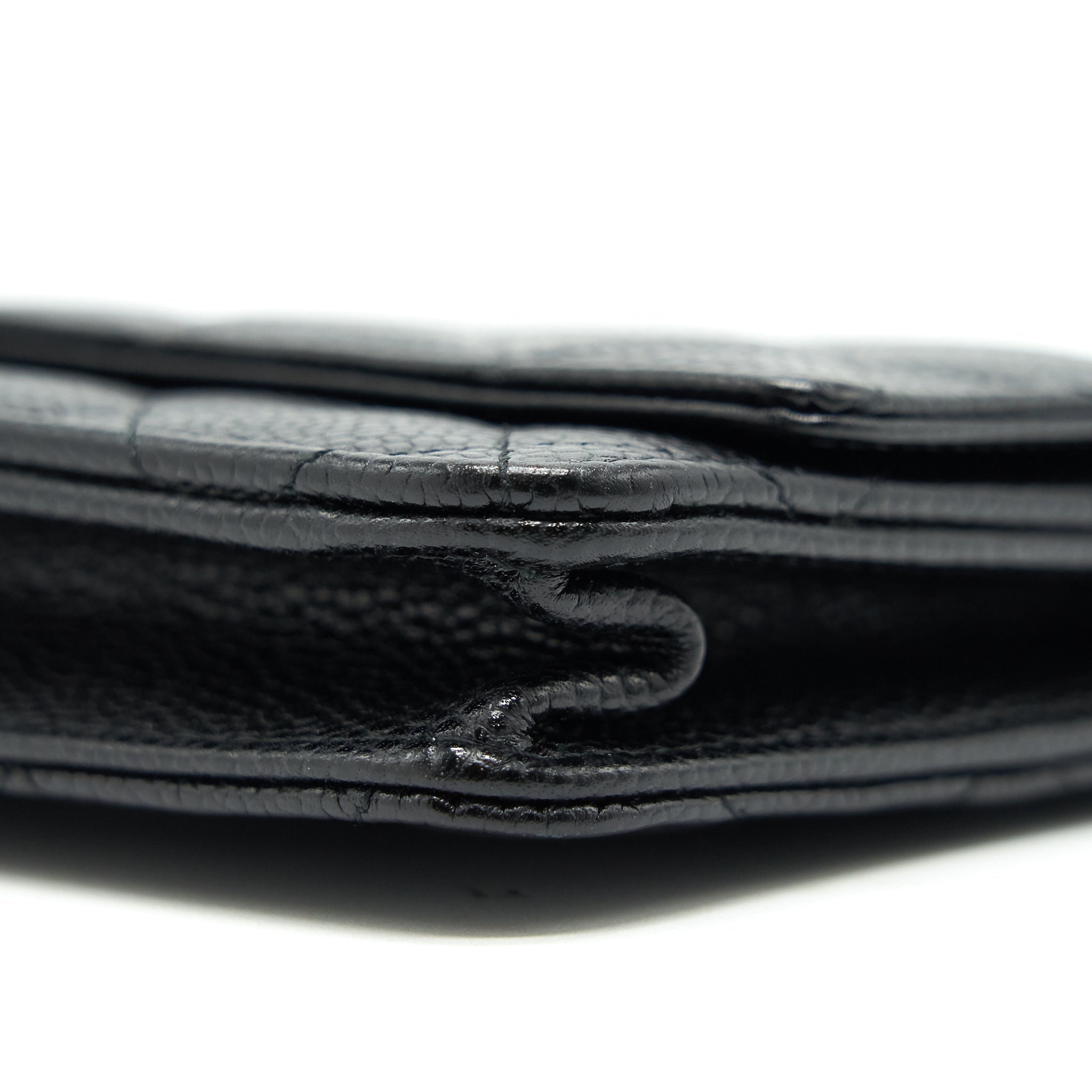 Chanel Caviar Wallet on Chain Black