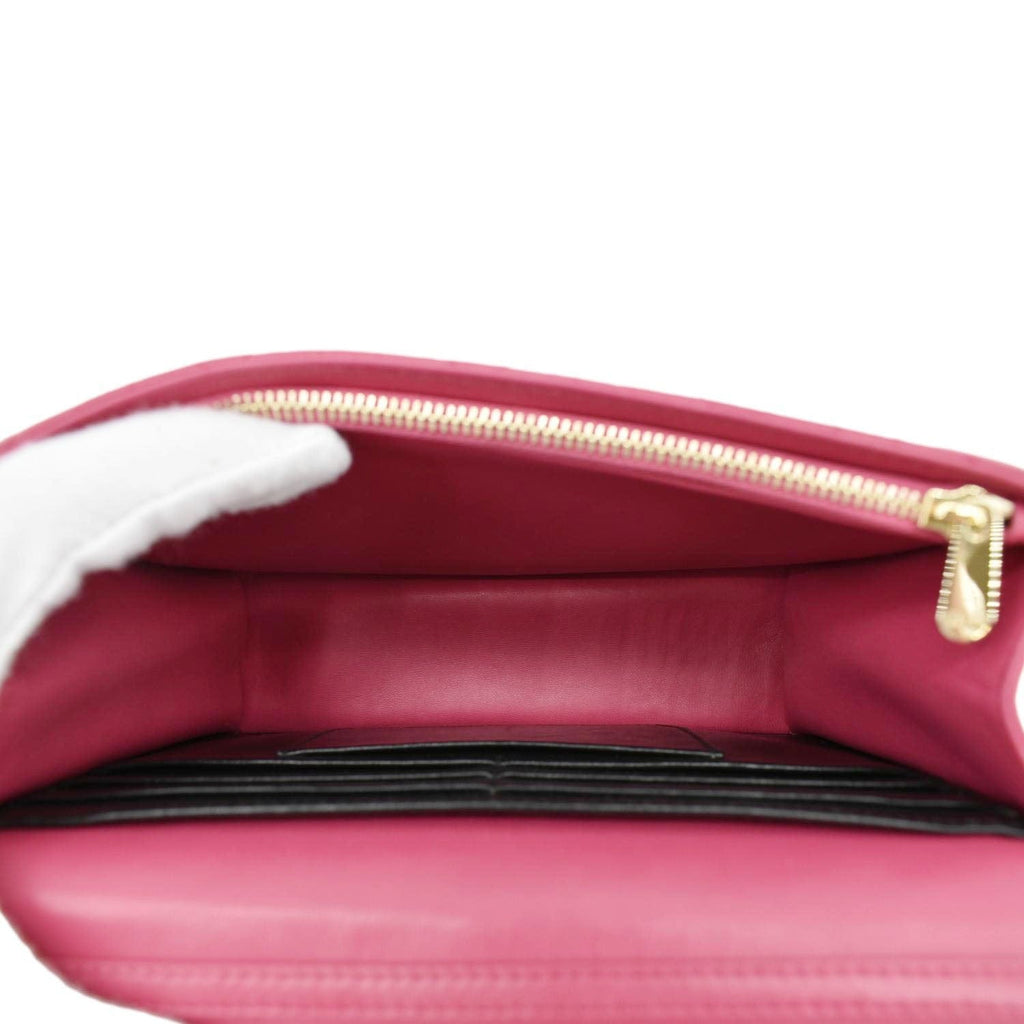 CHRISTIAN DIOR Miss Dior Promenade Cannage Quilted Leather Crossbody Bag Fuchsia