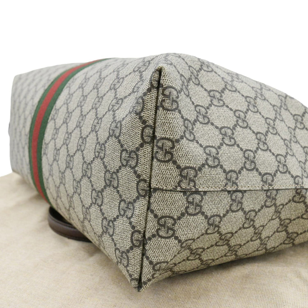GUCCI Ophidia  Medium GG Supreme Tote Shoulder Bag Beige 631685