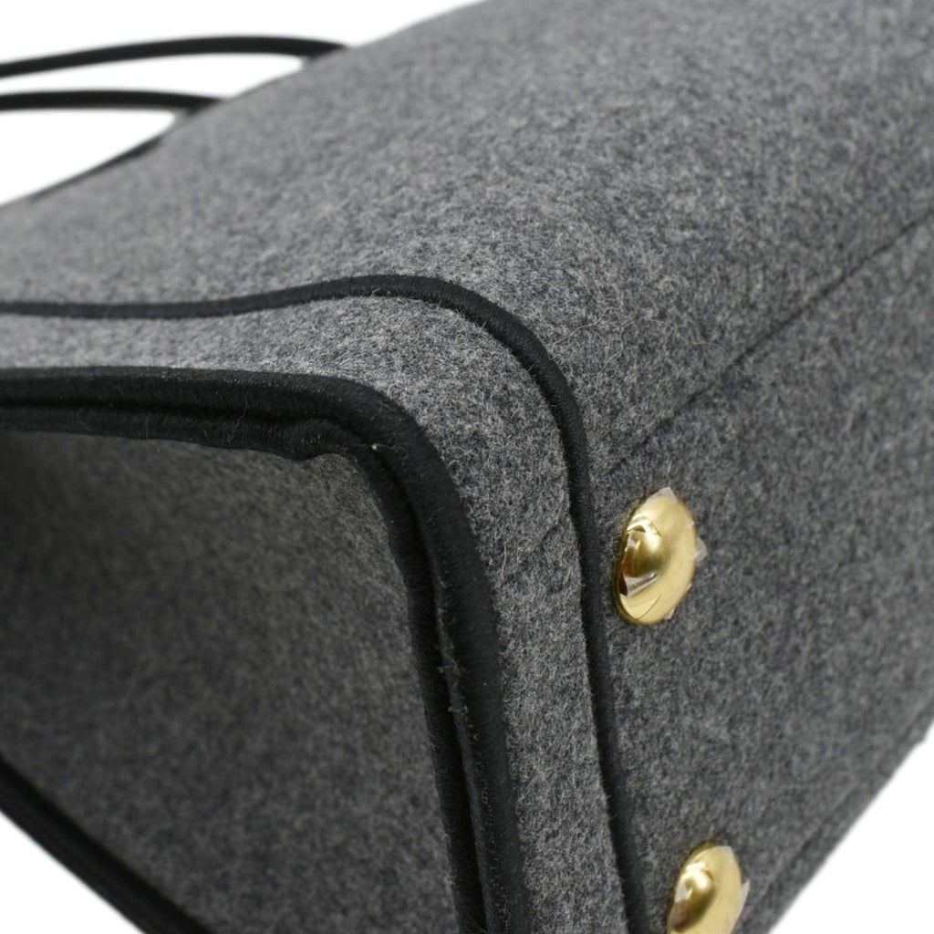 FENDI Sunshine Flannel Wool Shoulder Bag Grey