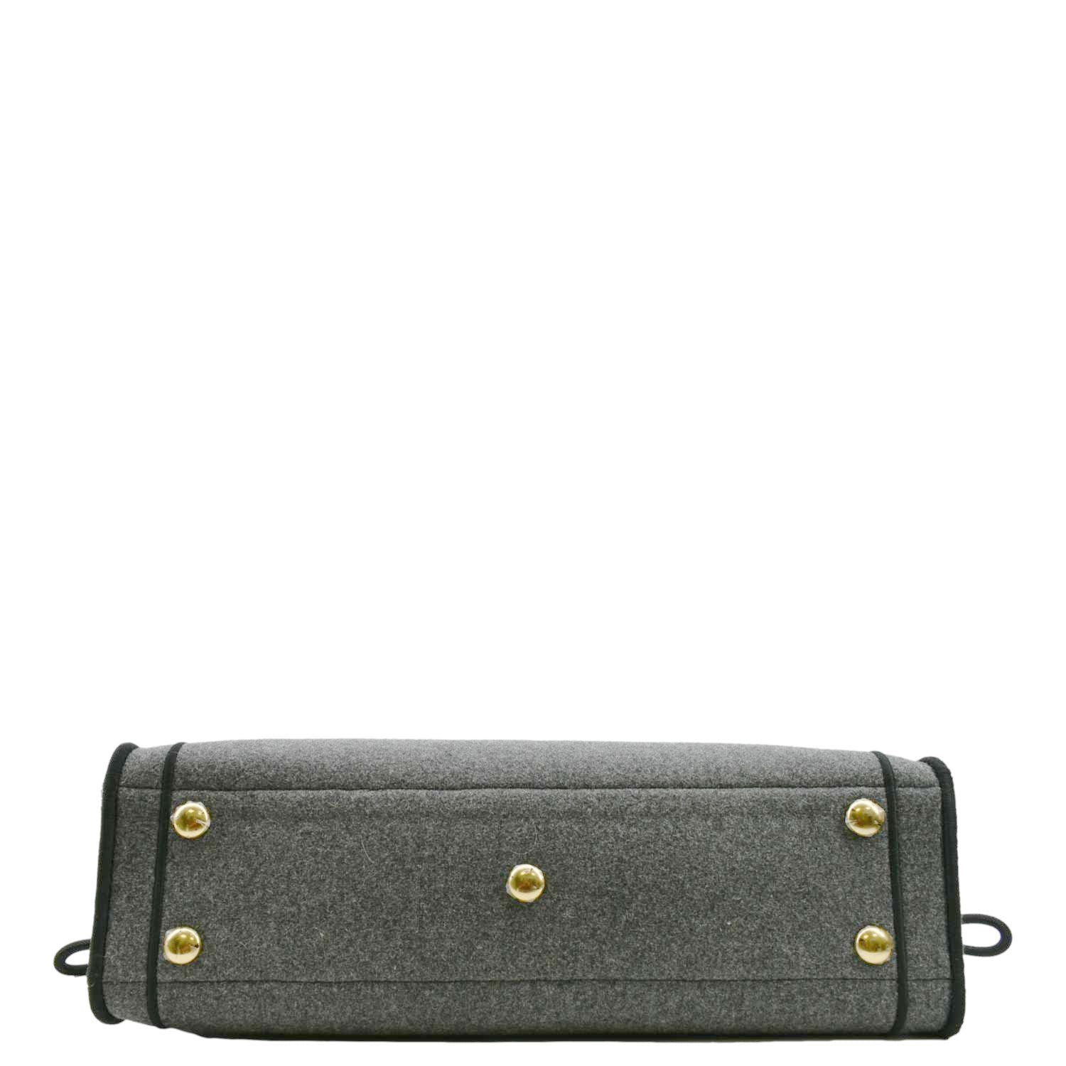 FENDI Sunshine Flannel Wool Shoulder Bag Grey