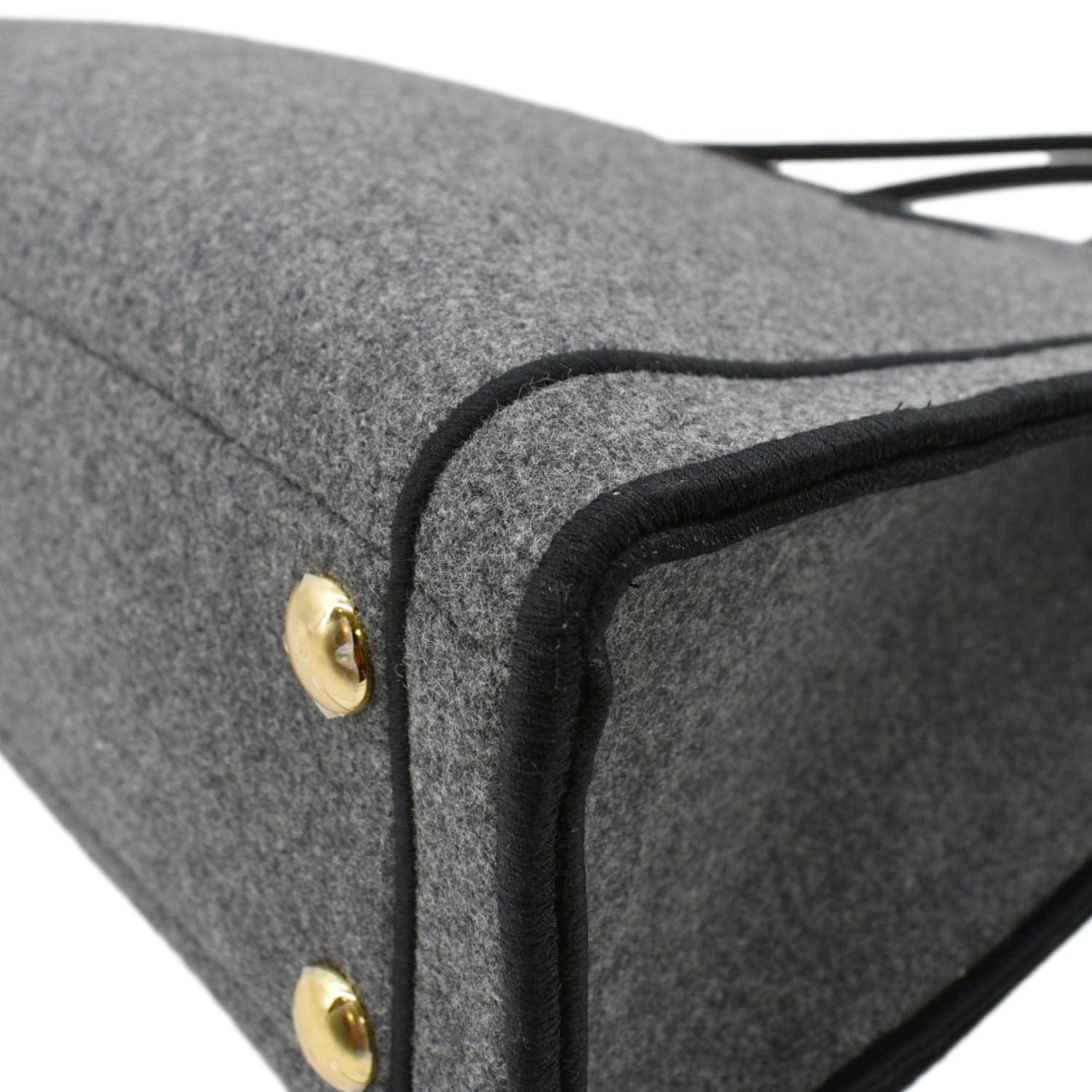 FENDI Sunshine Flannel Wool Shoulder Bag Grey