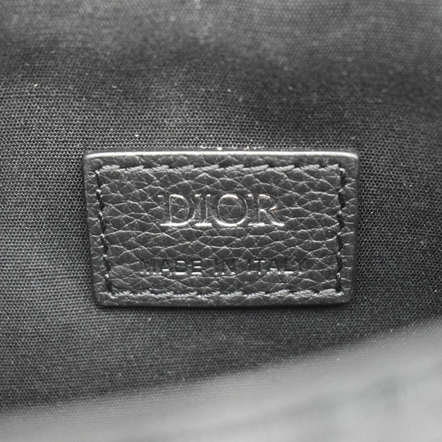 CHRISTIAN DIOR Saddle Oblique Jacquard Crossbody Bag Black