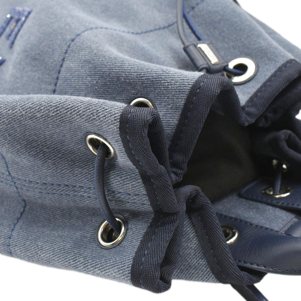 CHANEL Deauville Large Denim Backpack Blue
