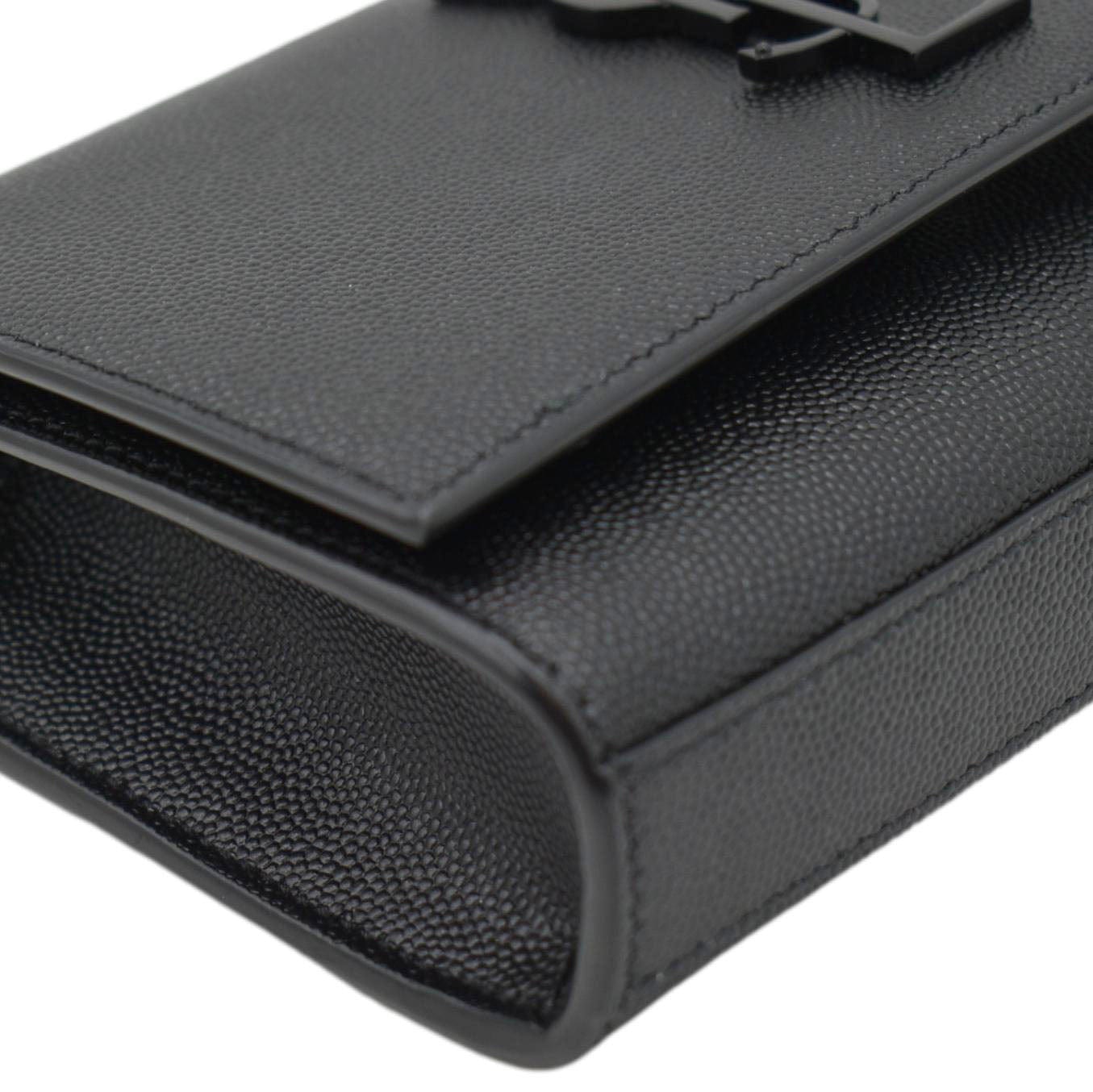 YVES SAINT LAURENT Kate Monogram Grain De Poudre Belt Bag Black