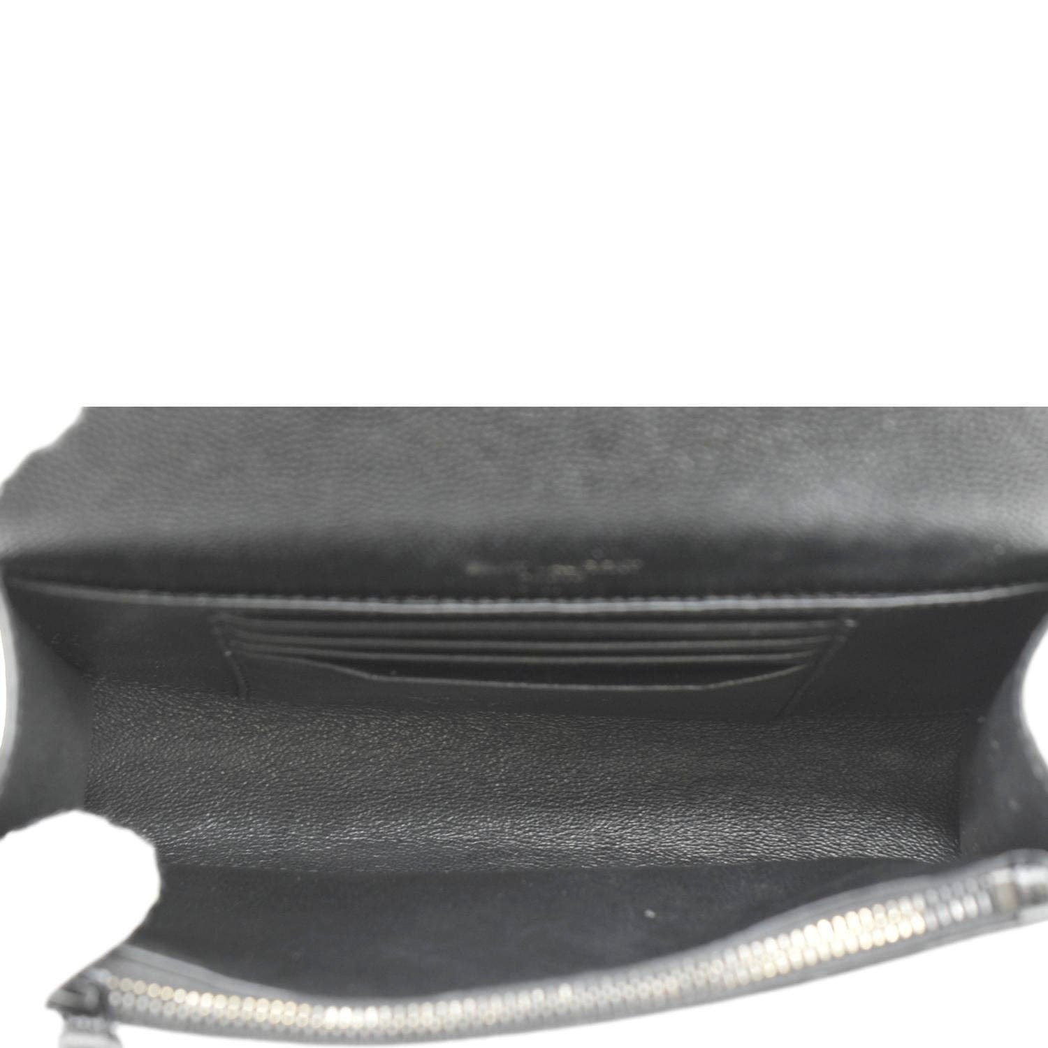 YVES SAINT LAURENT Kate Monogram Grain De Poudre Belt Bag Black