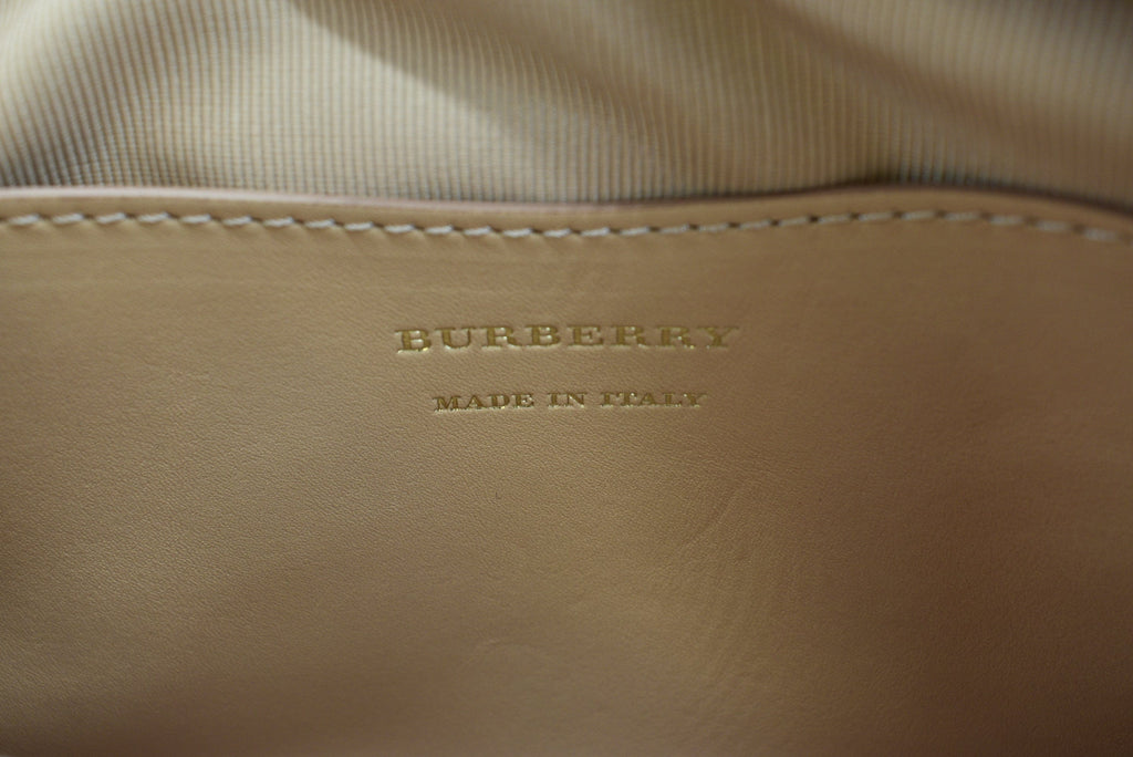 BURBERRY 1983 Knight Check Link Leather Crossbody Belt Bag Pink