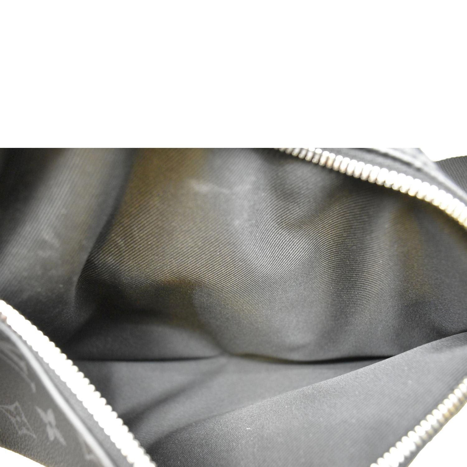 LOUIS VUITTON Duo Sling Taigarama Backpack Bag Black