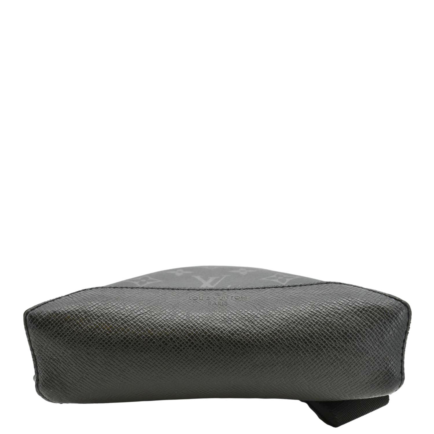 LOUIS VUITTON Duo Sling Taigarama Backpack Bag Black