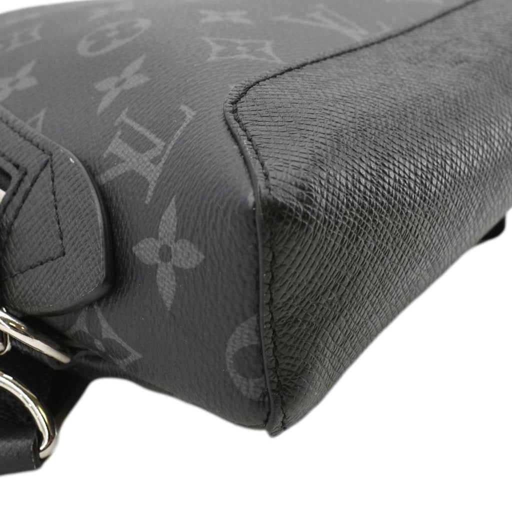 LOUIS VUITTON Duo Sling Taigarama Backpack Bag Black