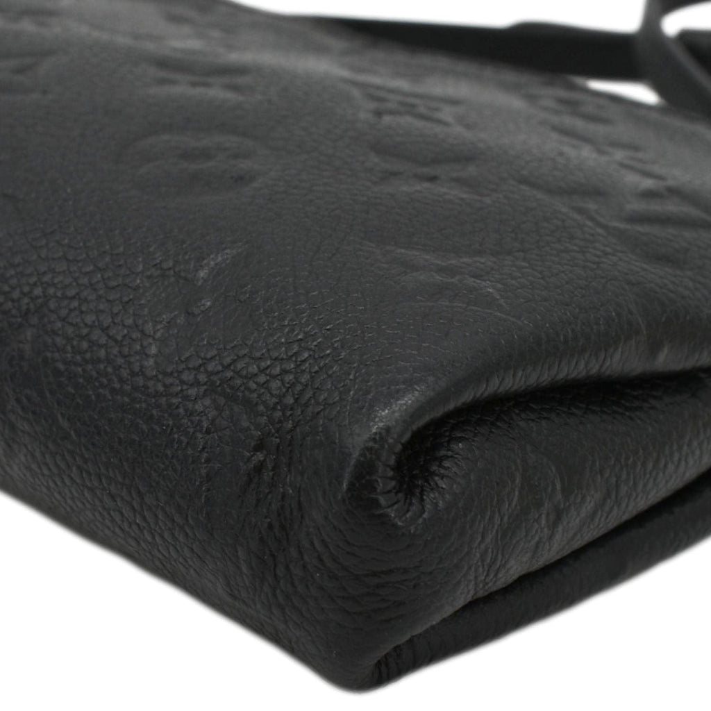 LOUIS VUITTON Pallas Monogram Empreinte Clutch Crossbody Bag Black