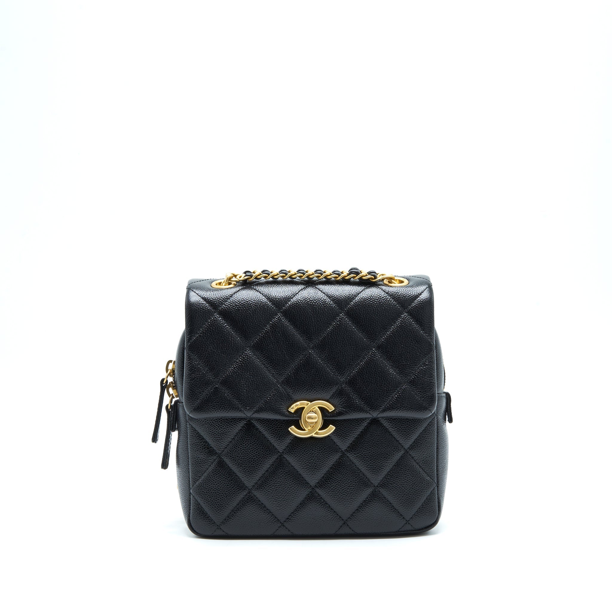 Chanel 22P Flap Backpack Caviar Black