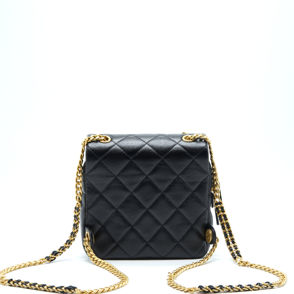 Chanel 22P Flap Backpack Caviar Black