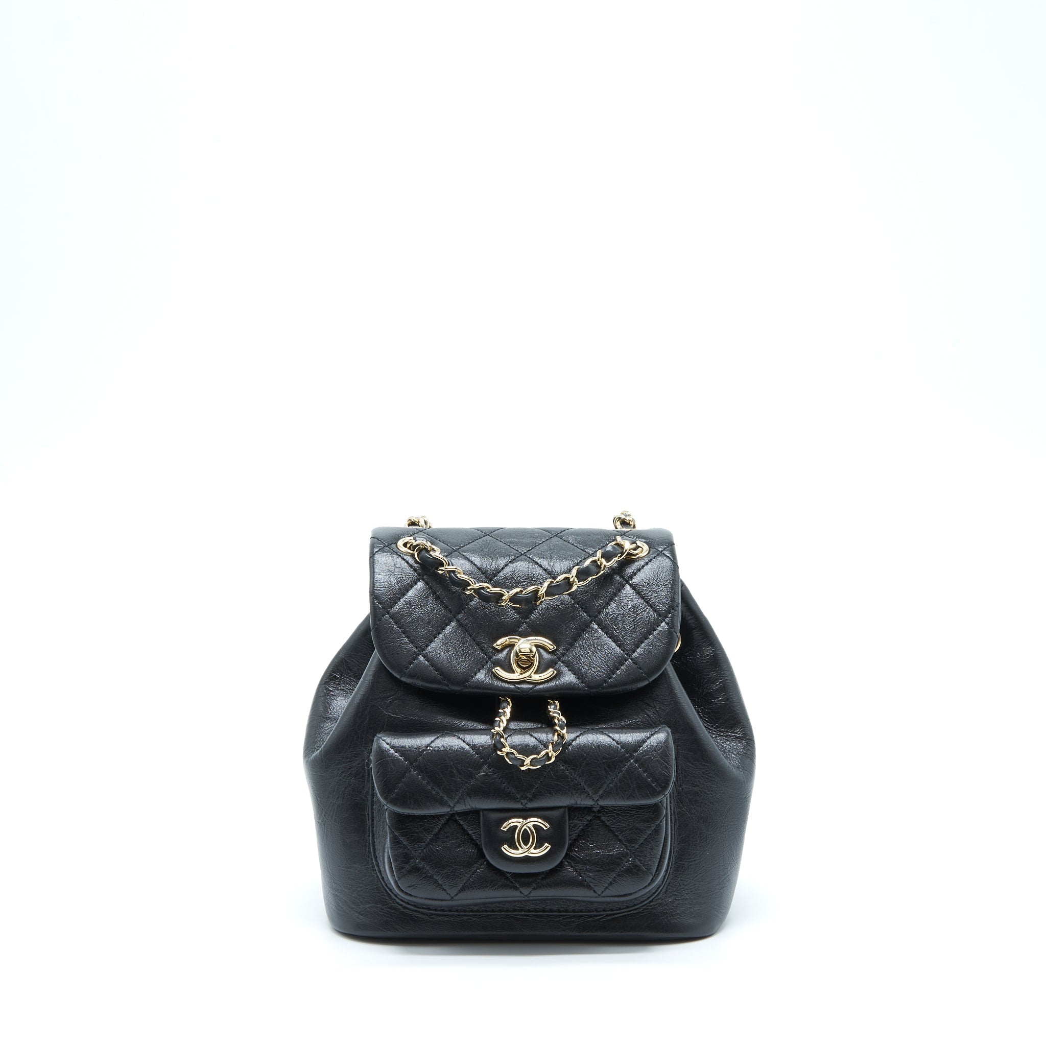 Chanel 22C Mini Duma Backpack Calfskin Black L