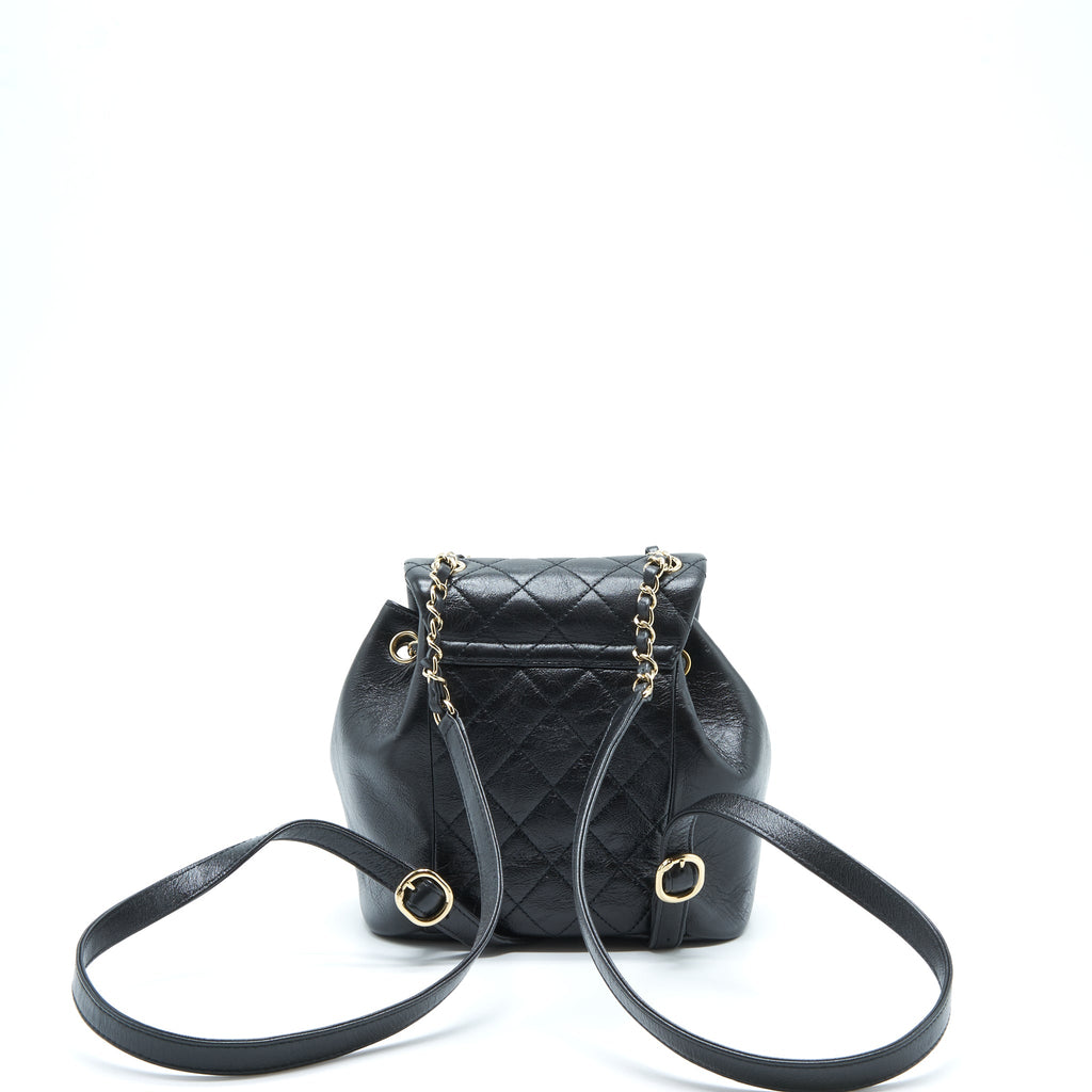 Chanel 22C Mini Duma Backpack Calfskin Black L