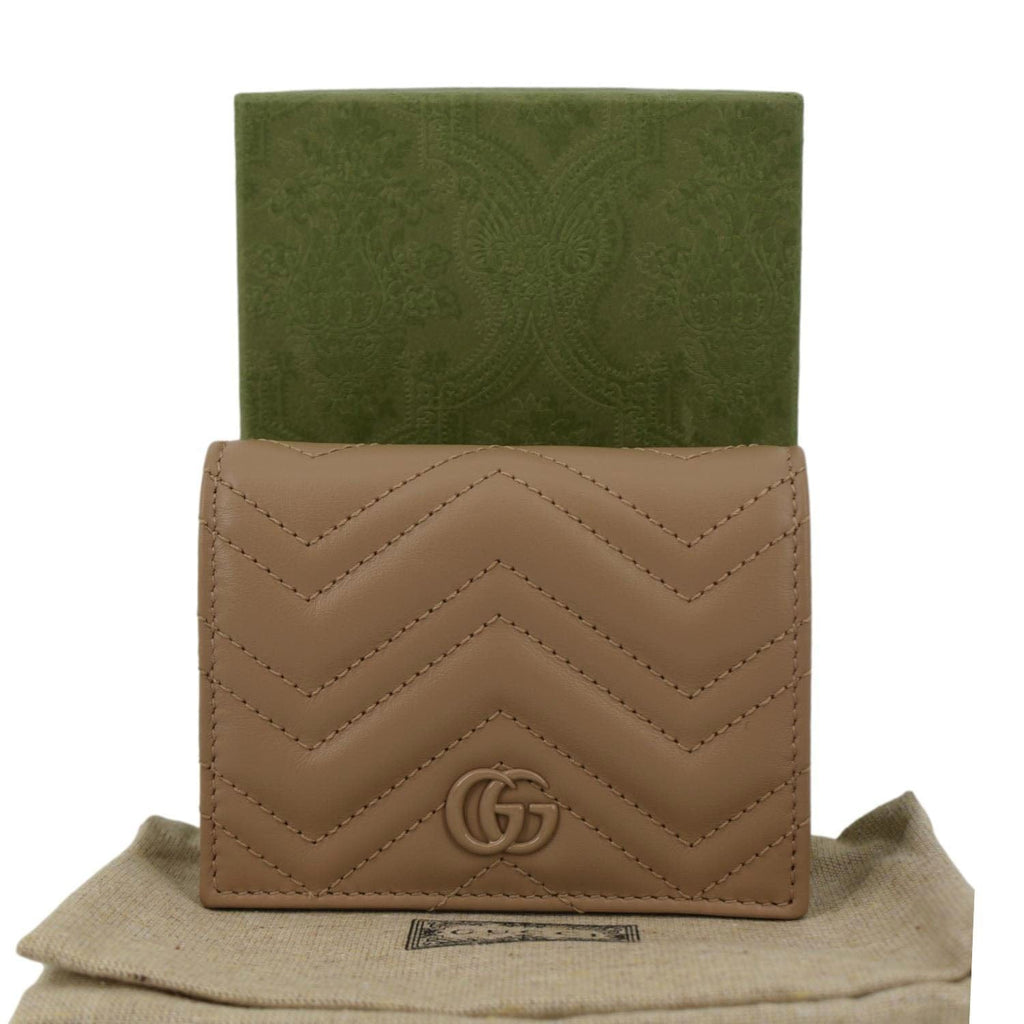 GUCCI Marmont GG Matelasse Leather  Case Wallet Dusty Pink 466492