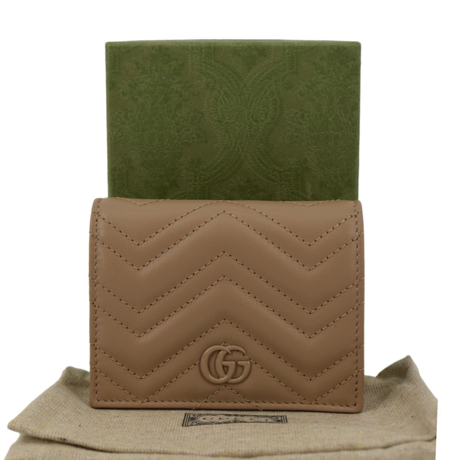 GUCCI Marmont GG Matelasse Leather  Case Wallet Dusty Pink 466492