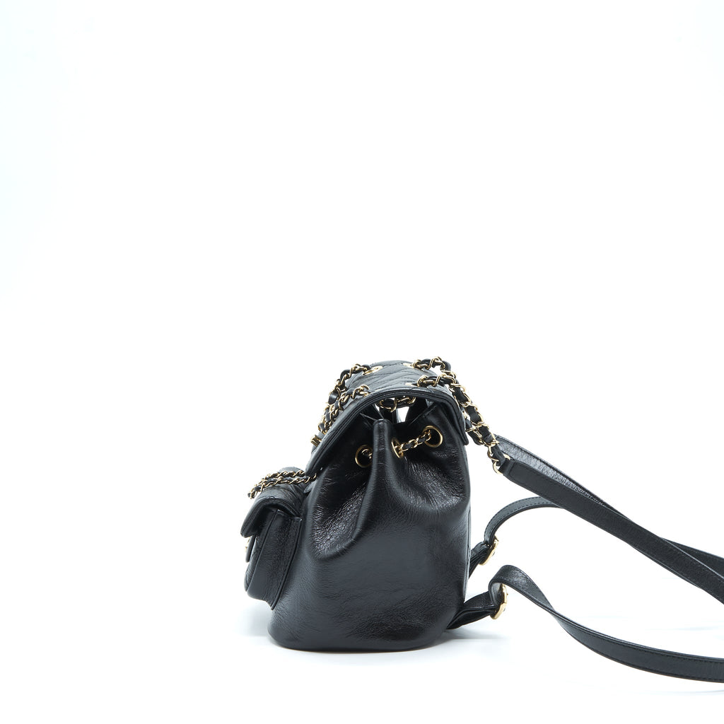 Chanel 22C Mini Duma Backpack Calfskin Black L