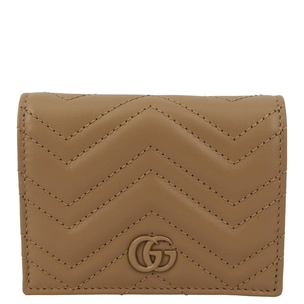 GUCCI Marmont GG Matelasse Leather  Case Wallet Dusty Pink 466492