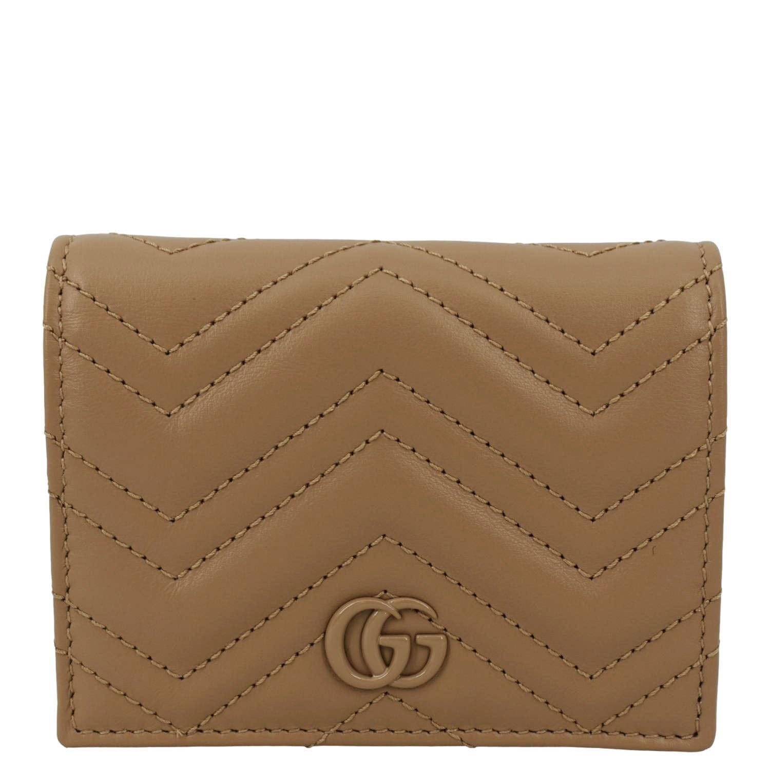 GUCCI Marmont GG Matelasse Leather  Case Wallet Dusty Pink 466492