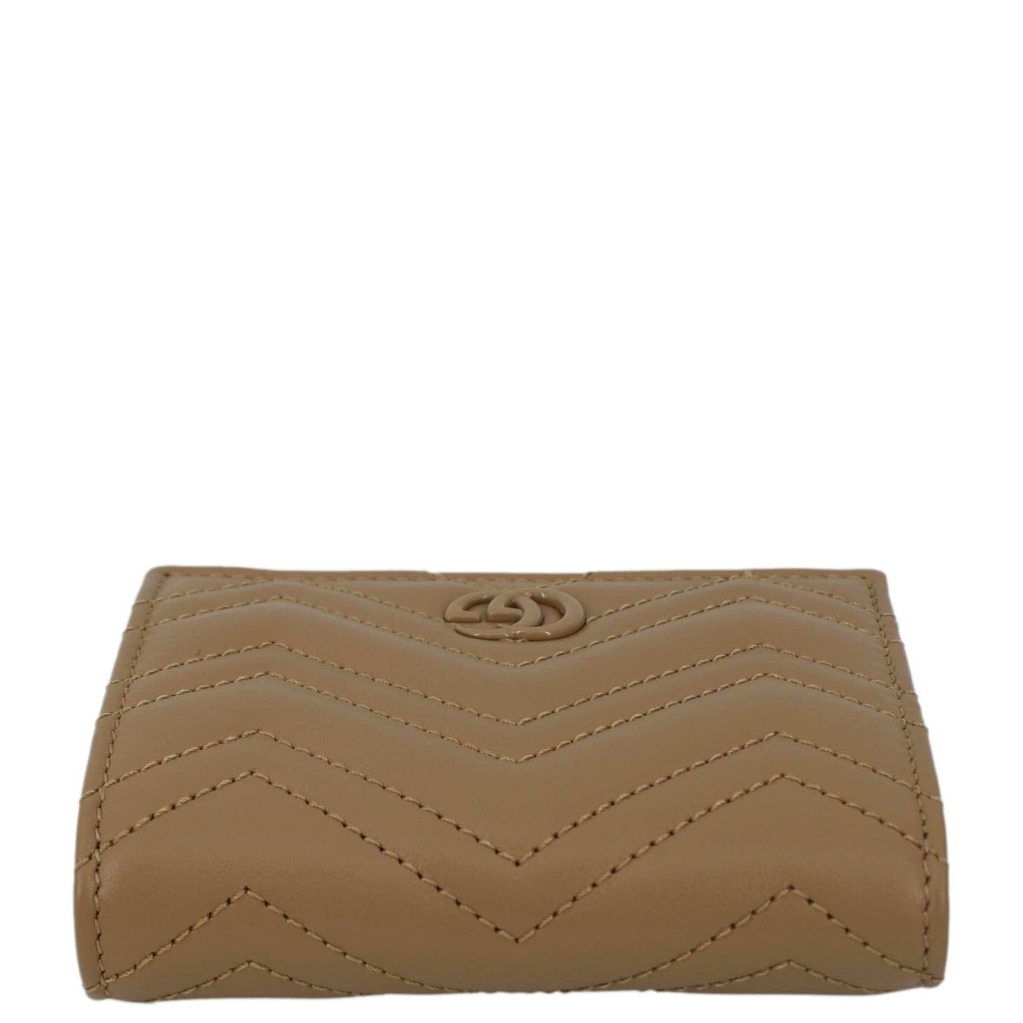 GUCCI Marmont GG Matelasse Leather  Case Wallet Dusty Pink 466492