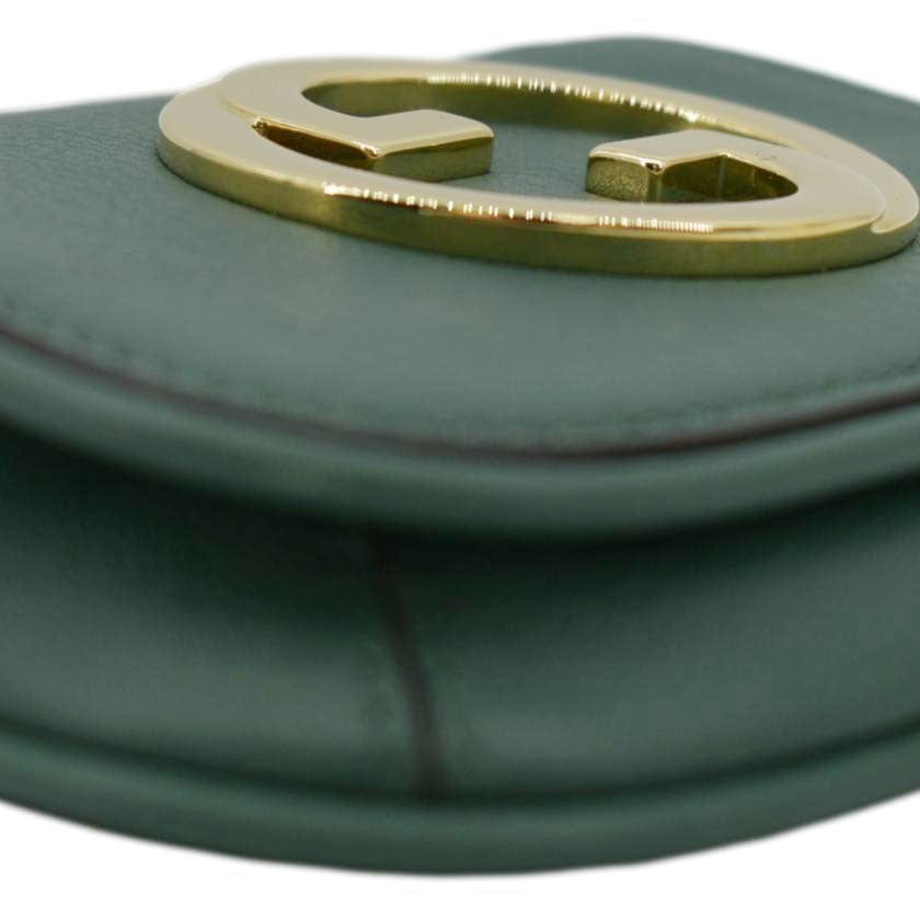 GUCCI Mini Blondie Leather Crossbody Bag Green 698635