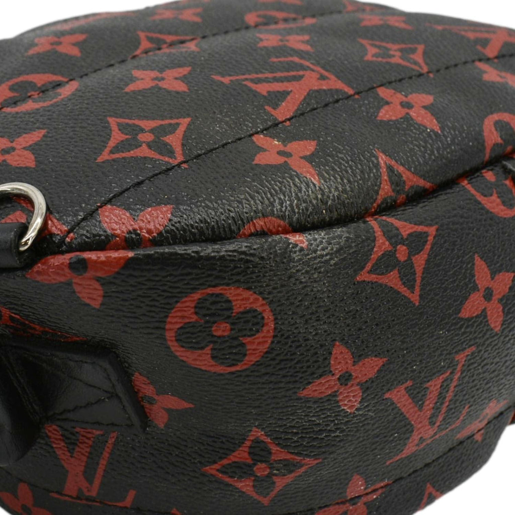 LOUIS VUITTON Palm Springs Infrarouge Mini Monogram Canvas Backpack Bag Black