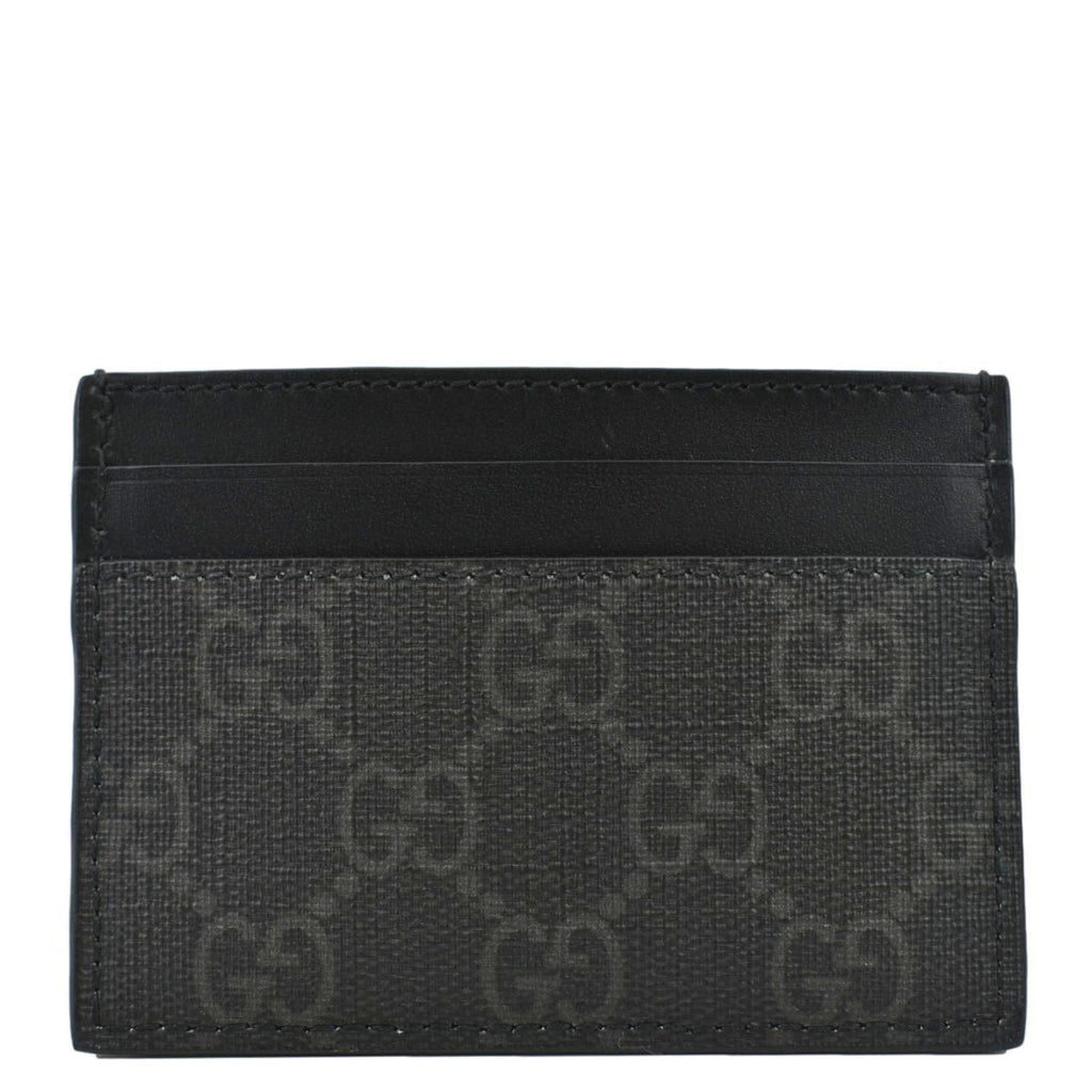 GUCCI Kingsnake Print GG Supreme Monogram  Case Black 451277