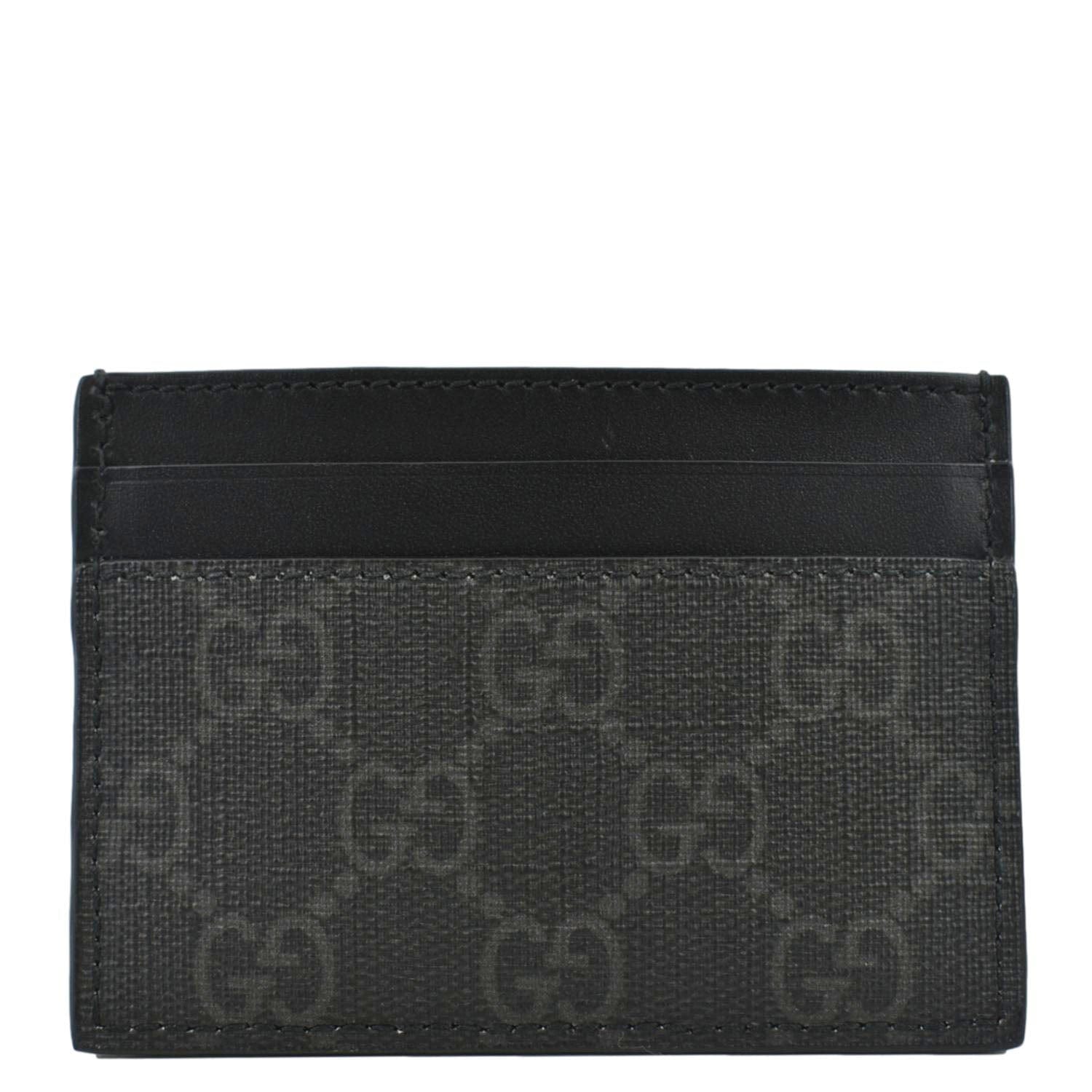 GUCCI Kingsnake Print GG Supreme Monogram  Case Black 451277