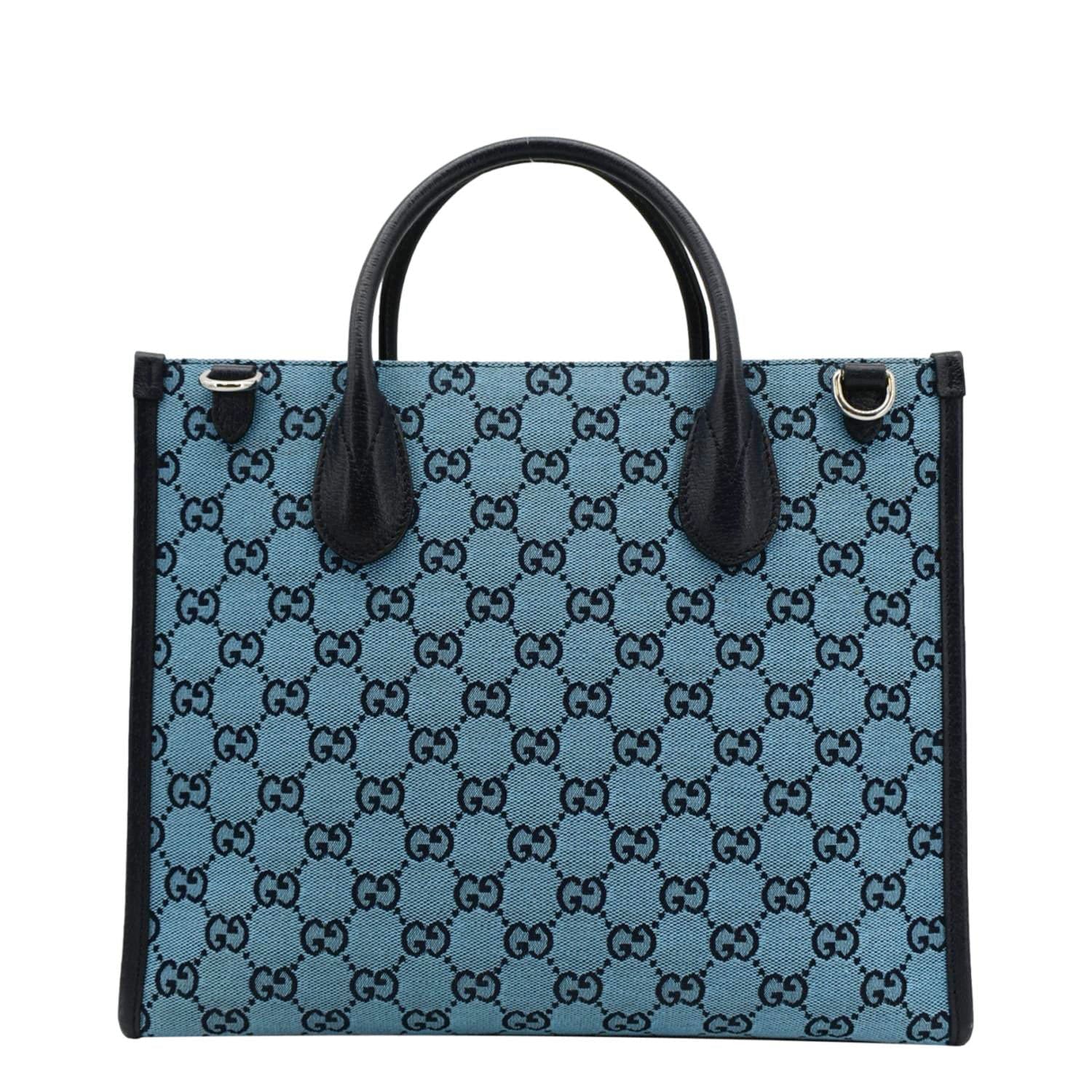 GUCCI Interlocking GG Supreme Canvas Tote Bag Blue 659983