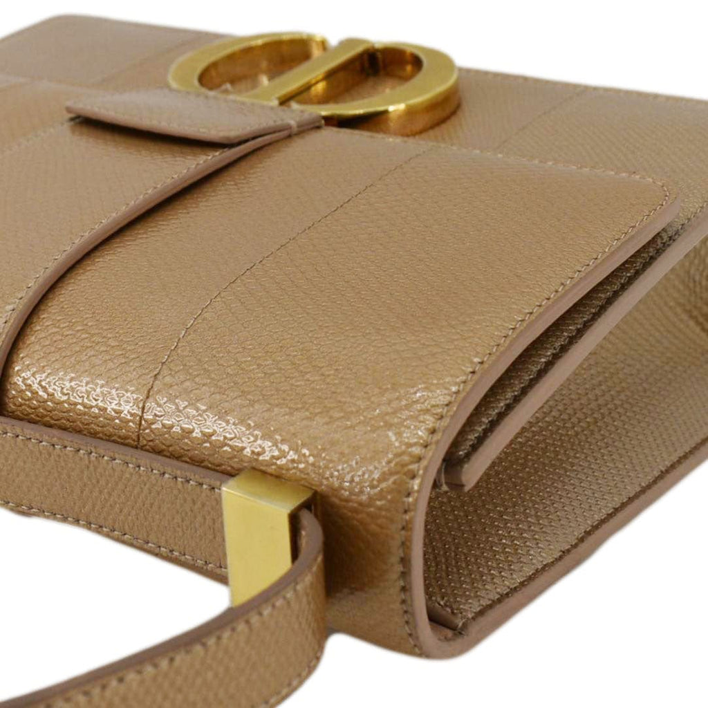 CHRISTIAN DIOR 30 Montaigne Flap Leather Crossbody Bag Brown