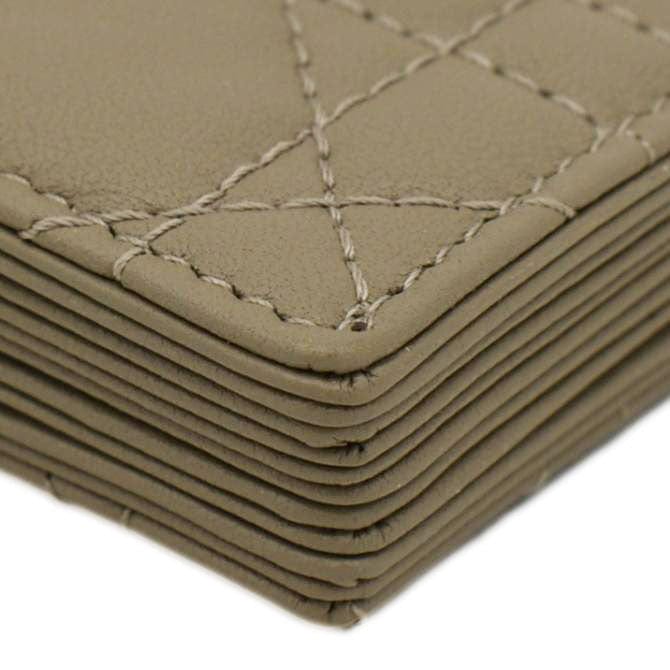 CHRISTIAN DIOR 5 Gusset Leather  Holder Beige