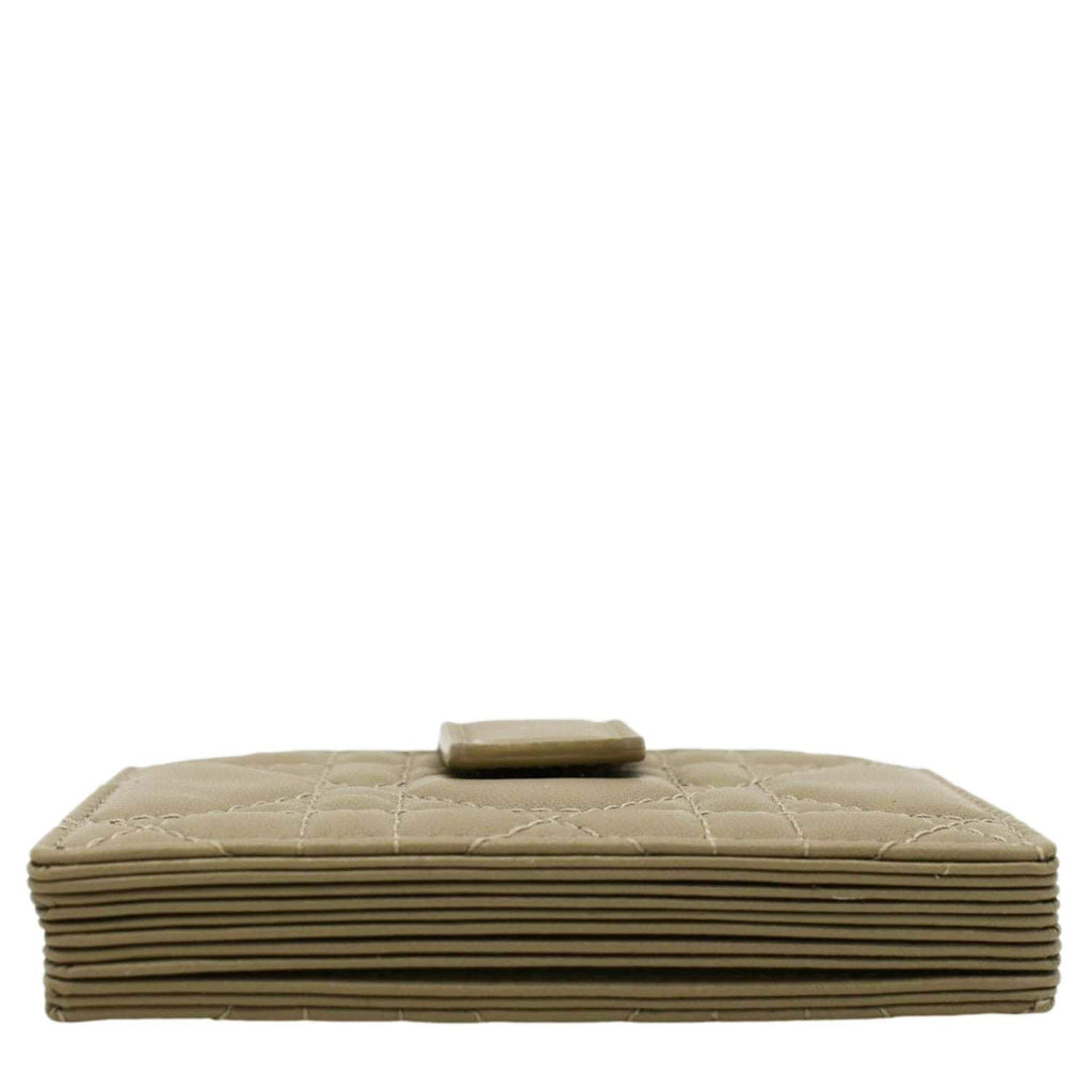 CHRISTIAN DIOR 5 Gusset Leather  Holder Beige