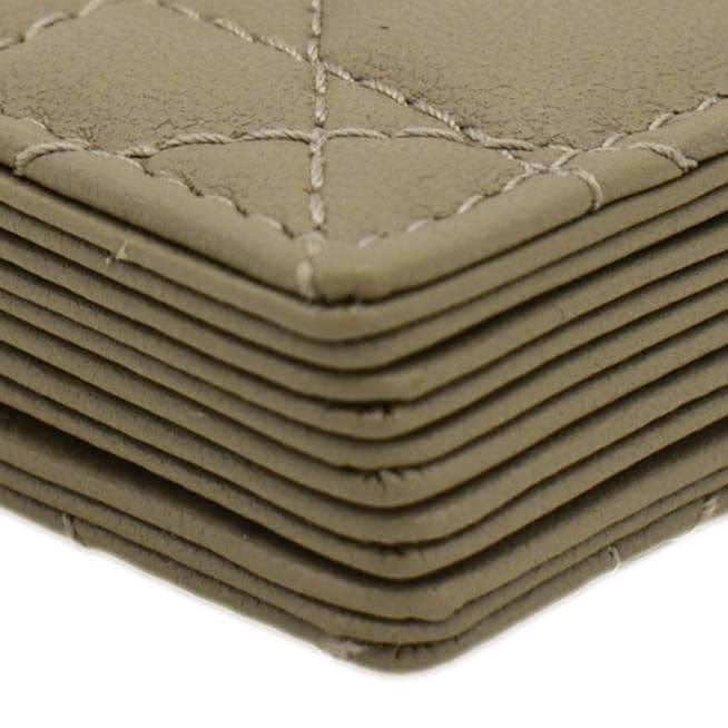 CHRISTIAN DIOR 5 Gusset Leather  Holder Beige