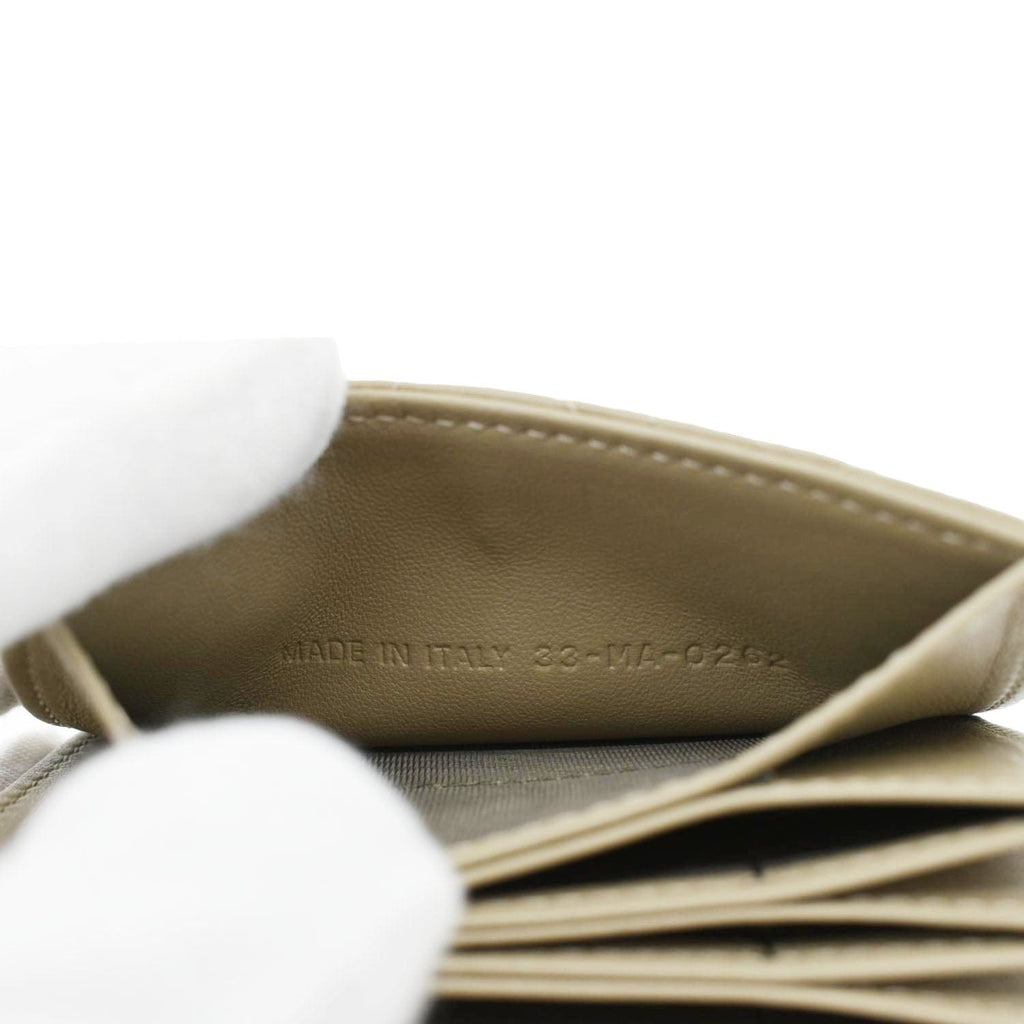 CHRISTIAN DIOR 5 Gusset Leather  Holder Beige