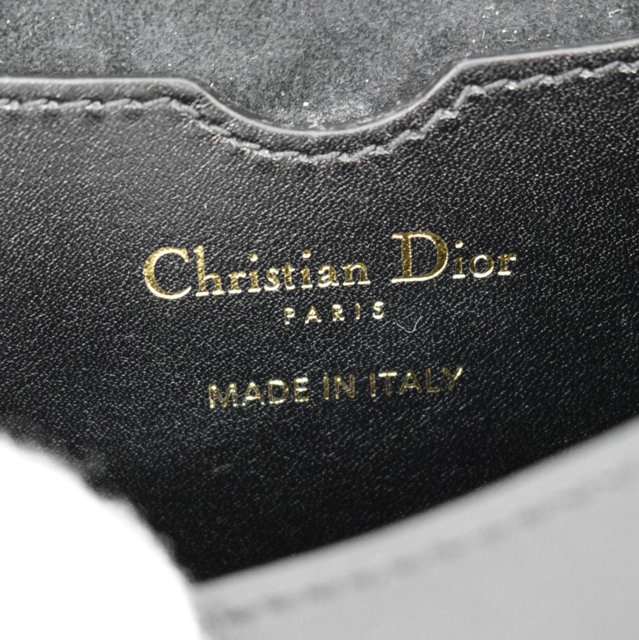 CHRISTIAN DIOR Bobby Medium Calfskin Leather Shoulder Bag Black