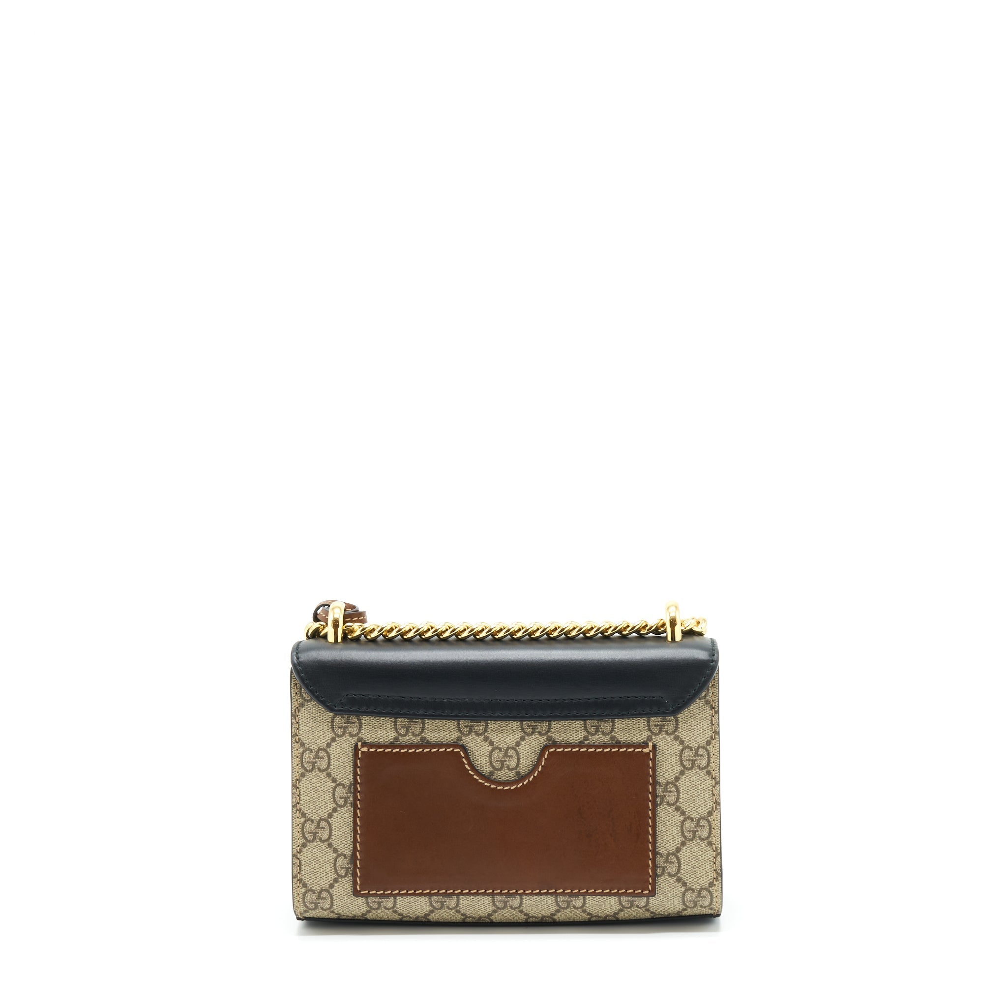Gucci Small Padlock Shoulder Bag GG Supreme Canvas / Black