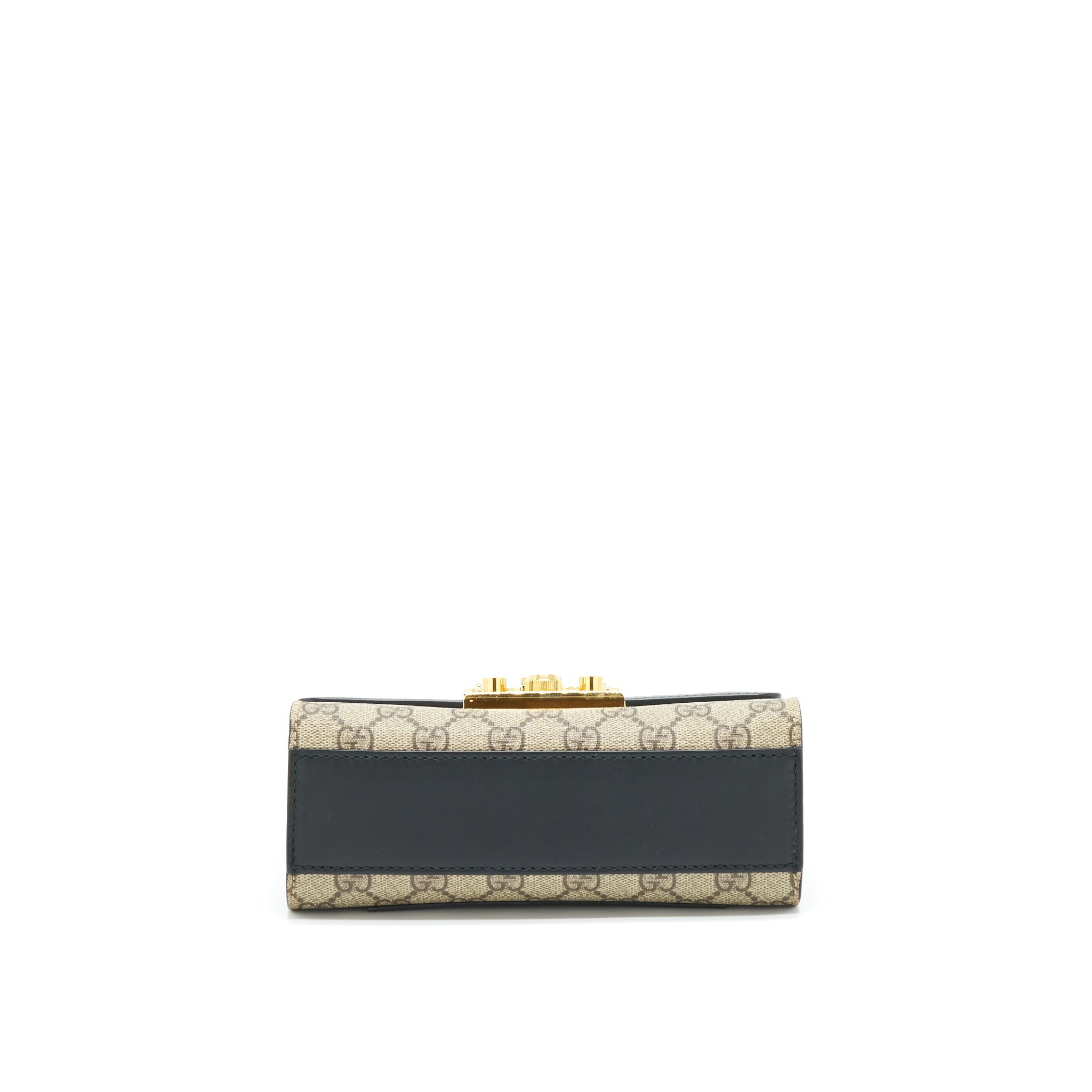 Gucci Small Padlock Shoulder Bag GG Supreme Canvas / Black